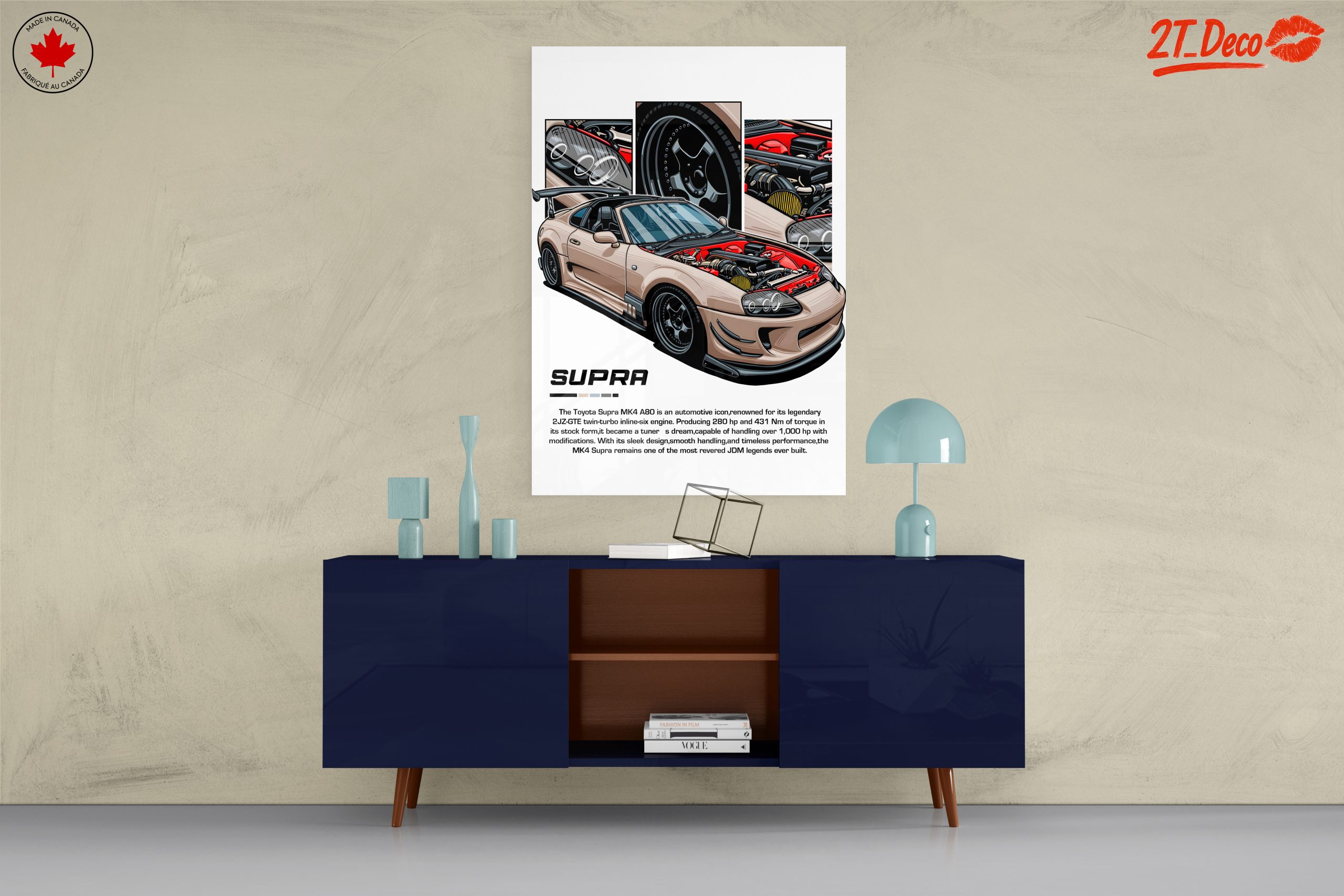 Toyota Supra MK4 Art Illustration - Image 8