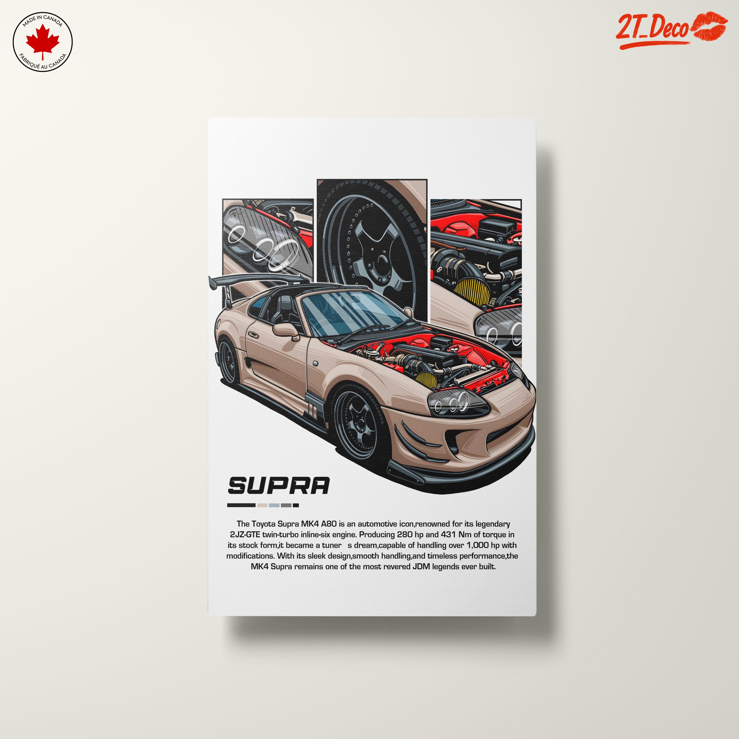 Toyota Supra MK4 Art Illustration - Image 10