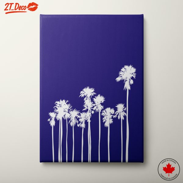 Stylized Palm Trees on Vibrant Background