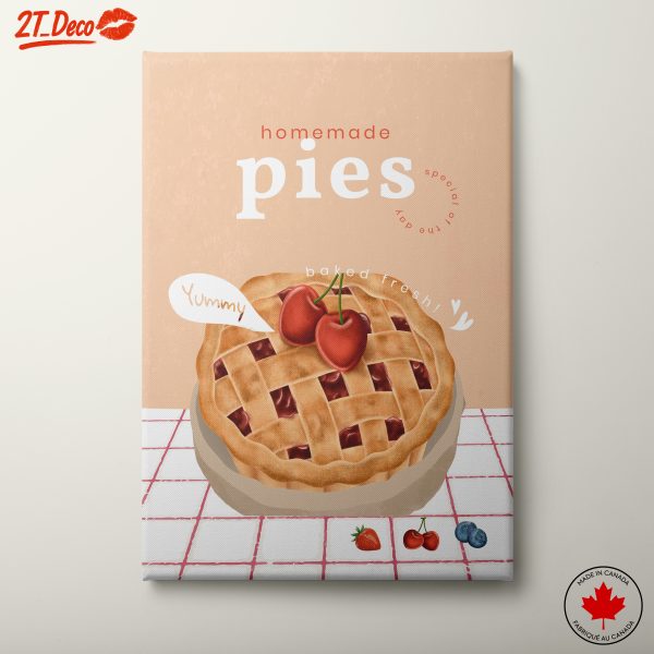 Homemade Pie Abstract Art for Kitchen Decor