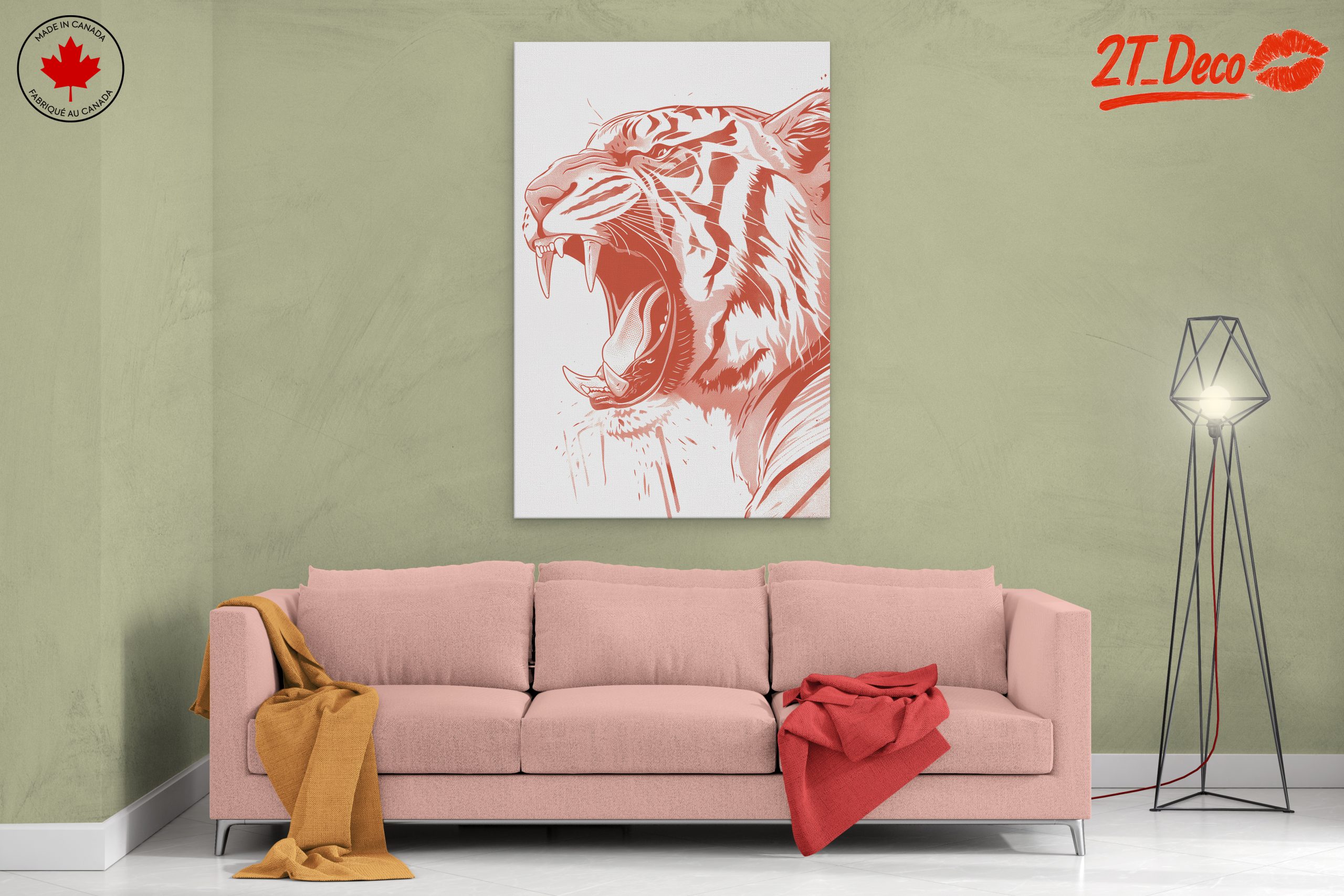 Artistic Tiger Portrait in Bold Style - Image 2