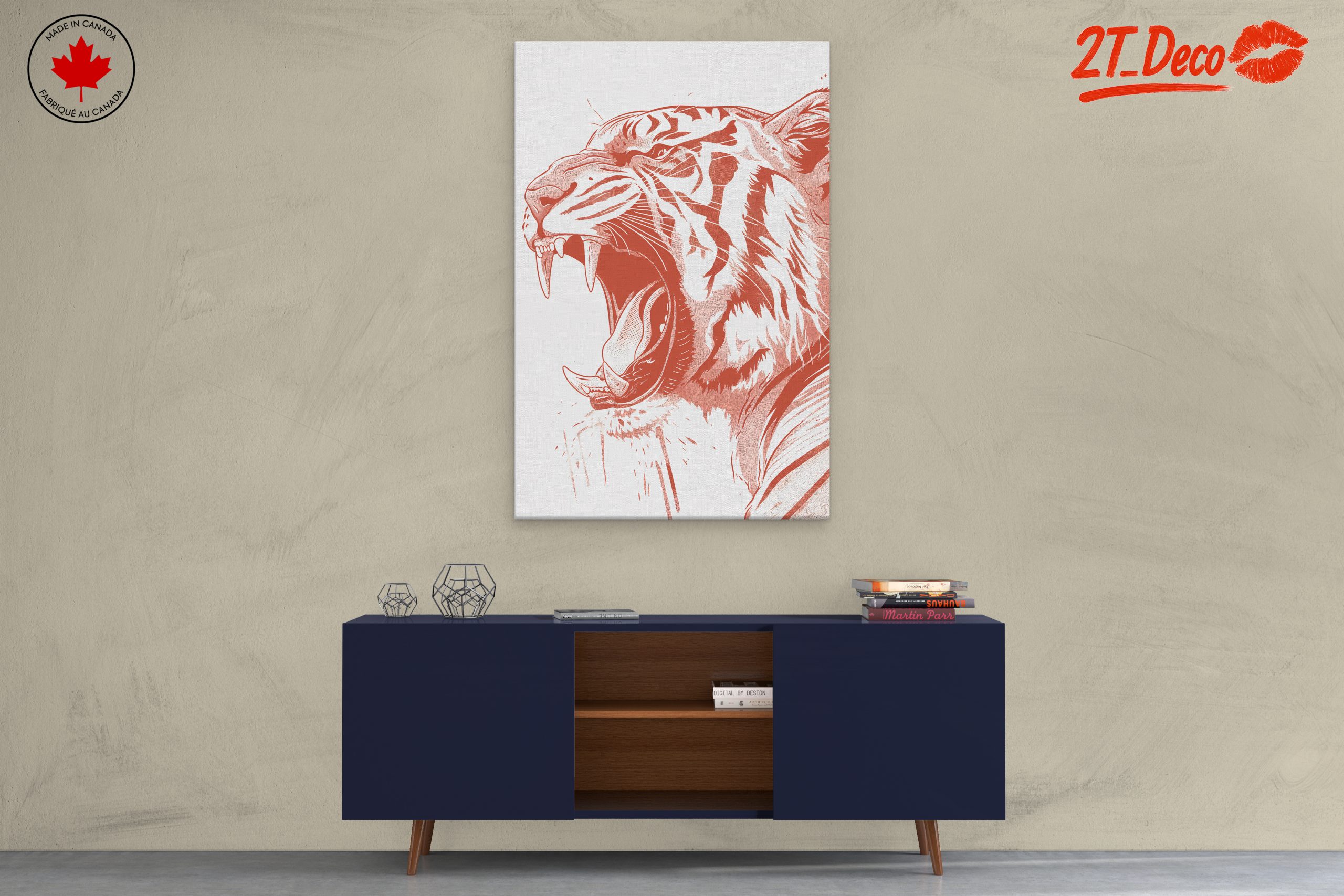 Artistic Tiger Portrait in Bold Style - Image 3