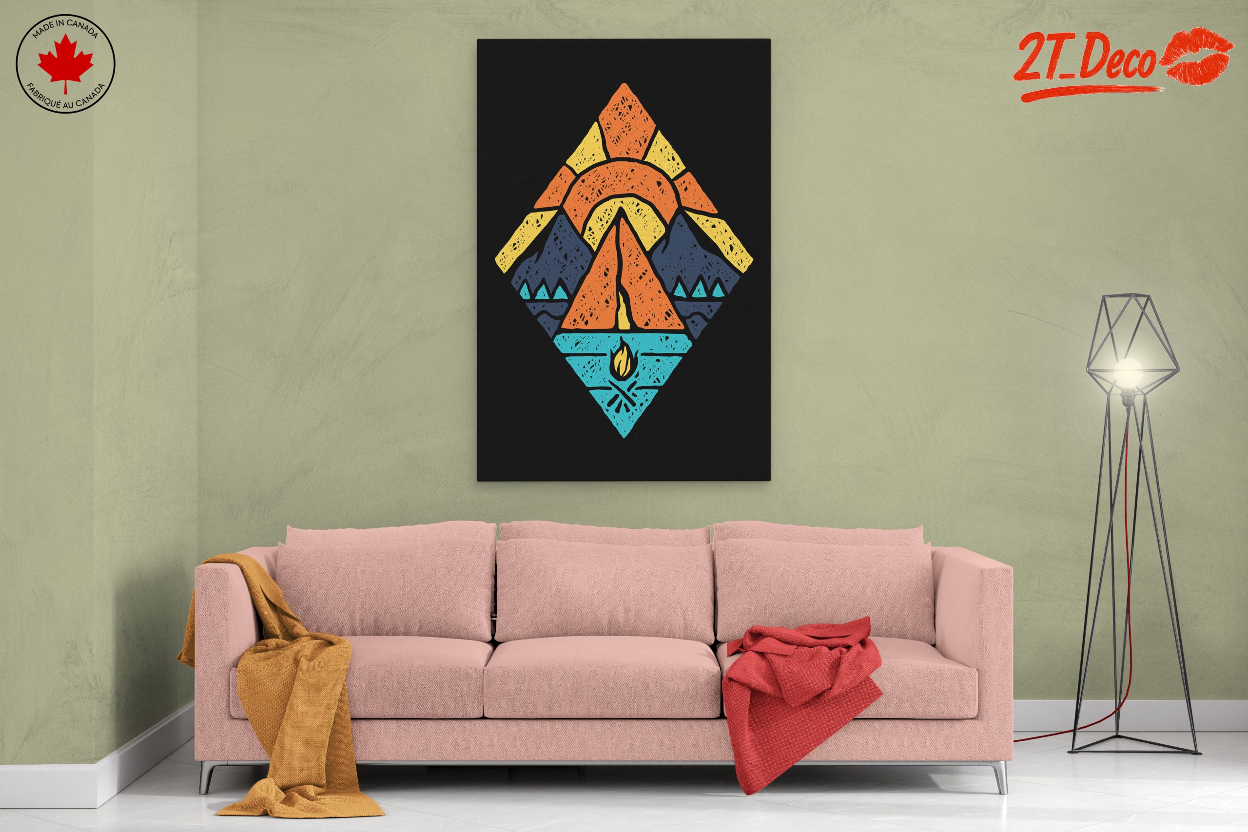 Stylized Mountain Adventure Artwork - Image 2