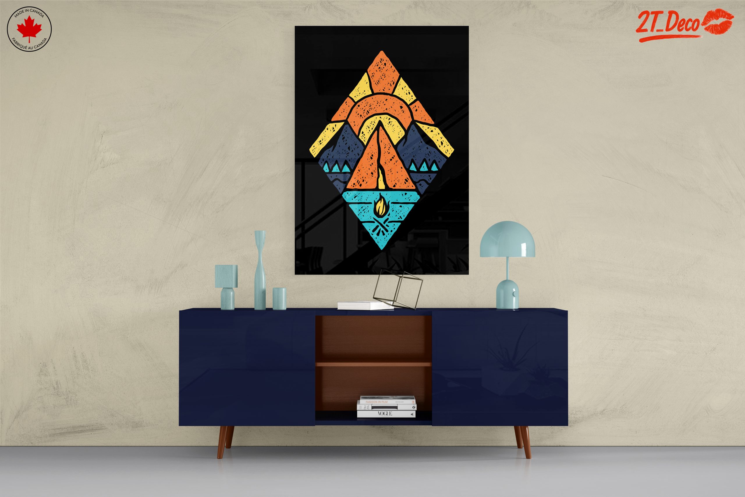 Stylized Mountain Adventure Artwork - Image 8