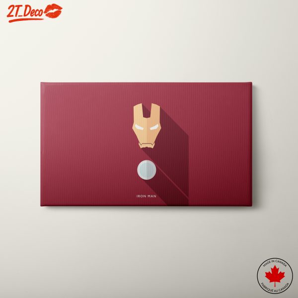 Stylized Iron Man Art with Minimalist Design