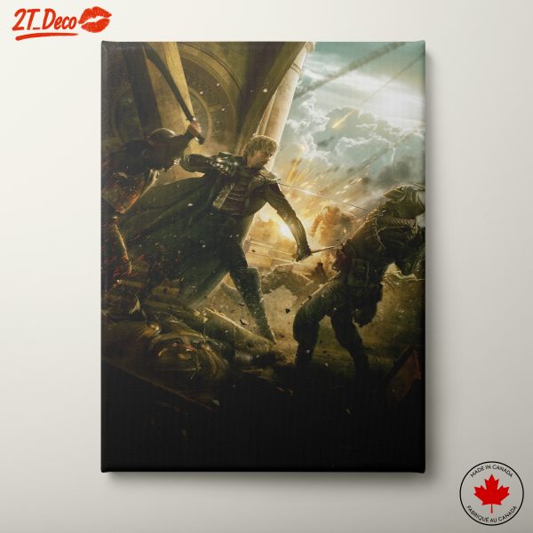 Epic Fantasy Battle in Vibrant Colors