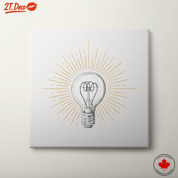 Light Bulb Illustration in Contemporary Pop Art Style