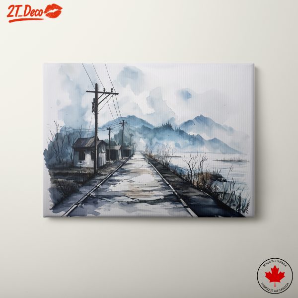 Serene Adventure Landscape with Road and Mountains