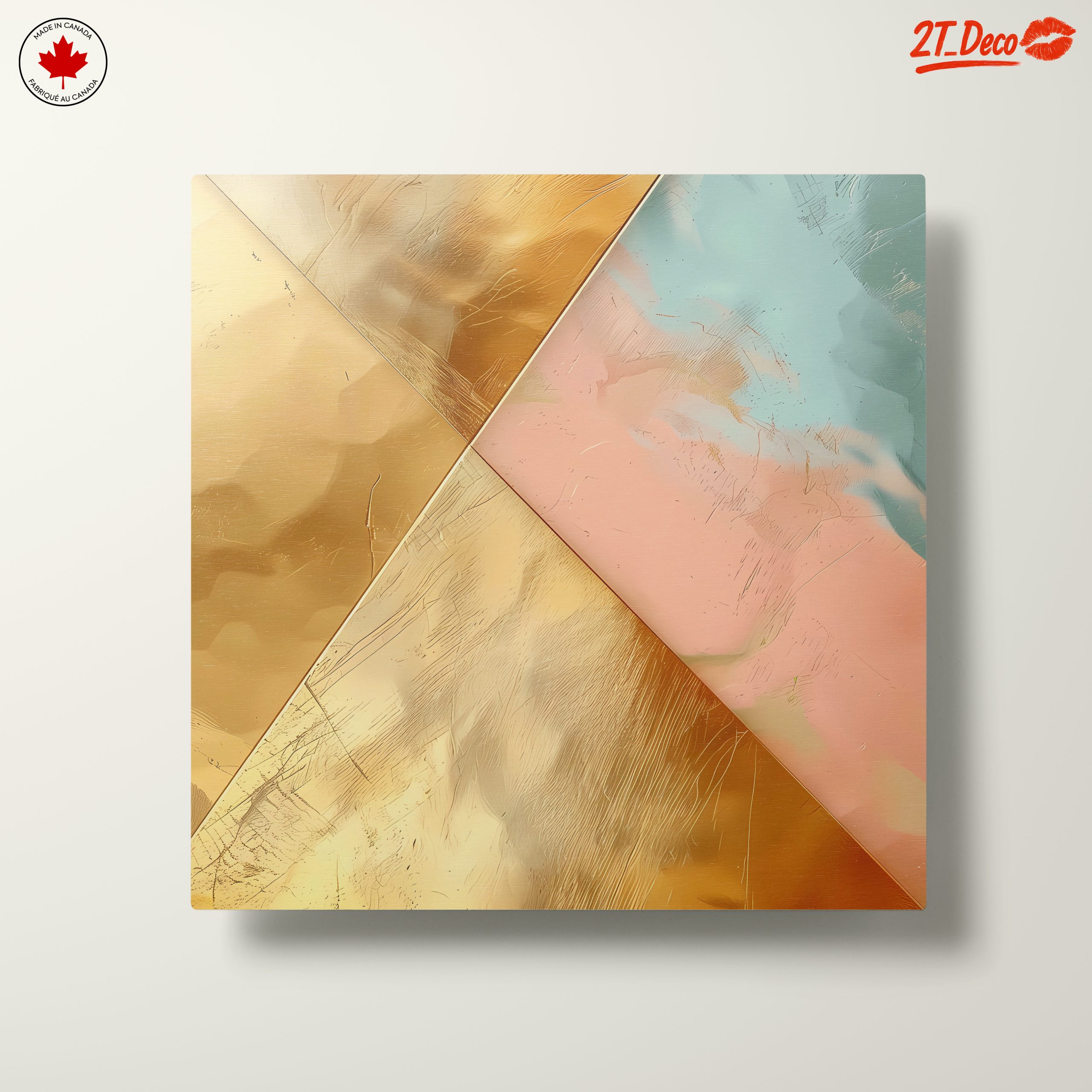 Elegant Gold and Pastel Abstract Composition - Image 10
