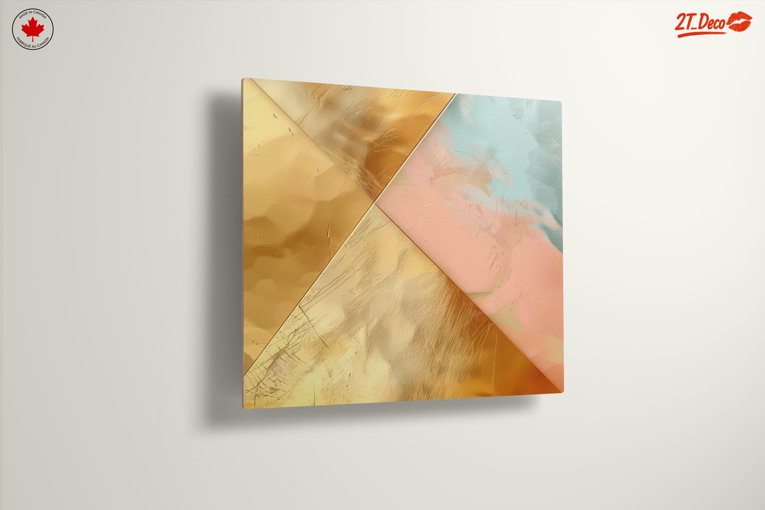 Elegant Gold and Pastel Abstract Composition - Image 13