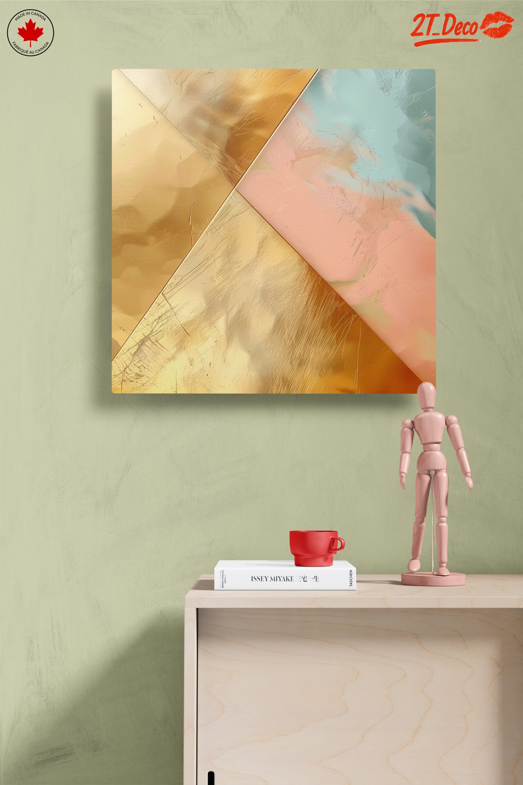 Elegant Gold and Pastel Abstract Composition - Image 14