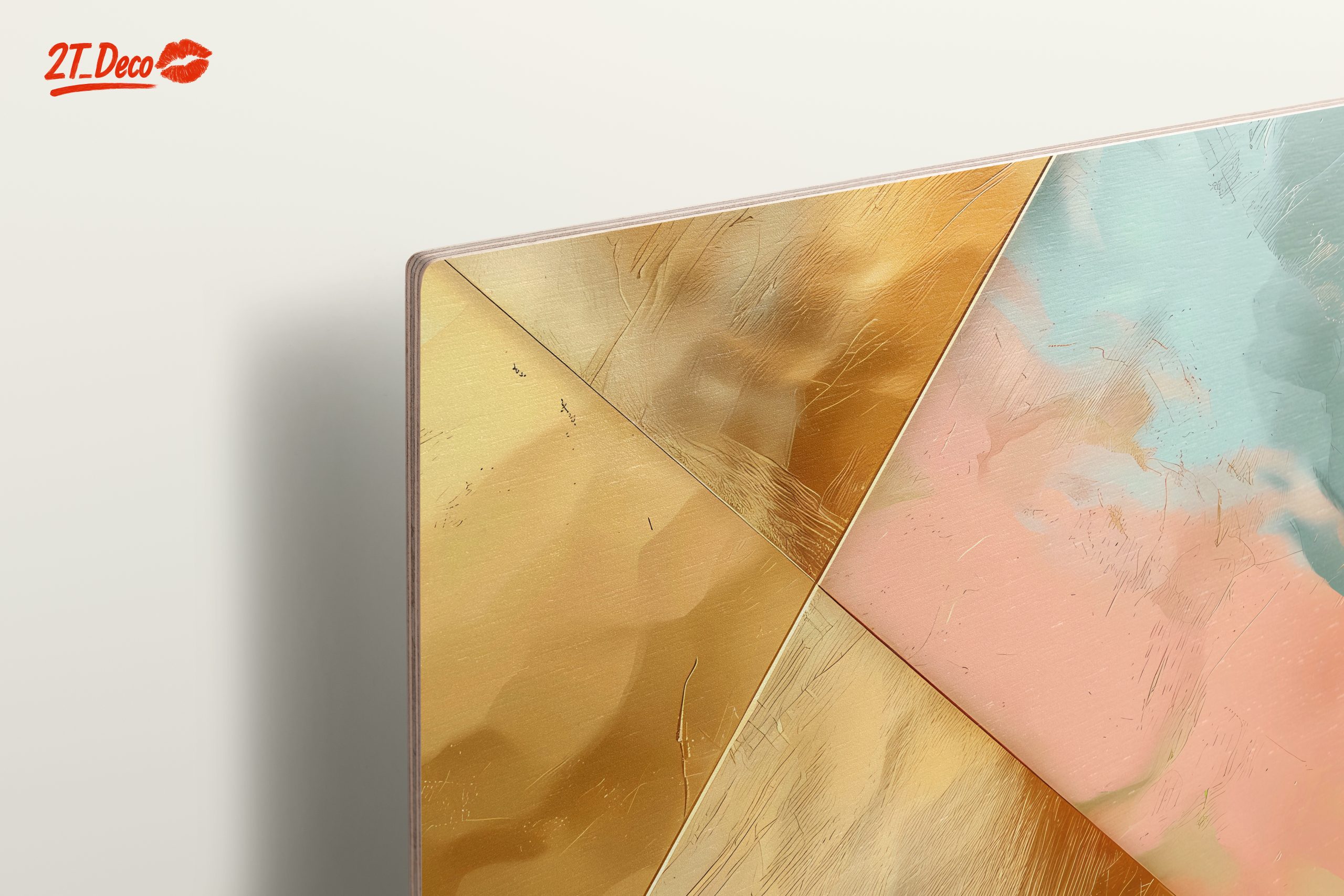 Elegant Gold and Pastel Abstract Composition - Image 15