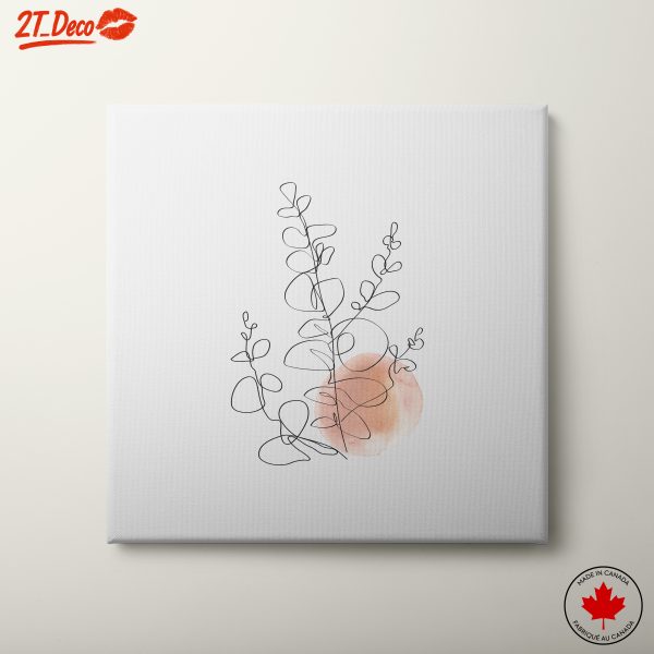 Minimalist Botanical Illustration with Line Art