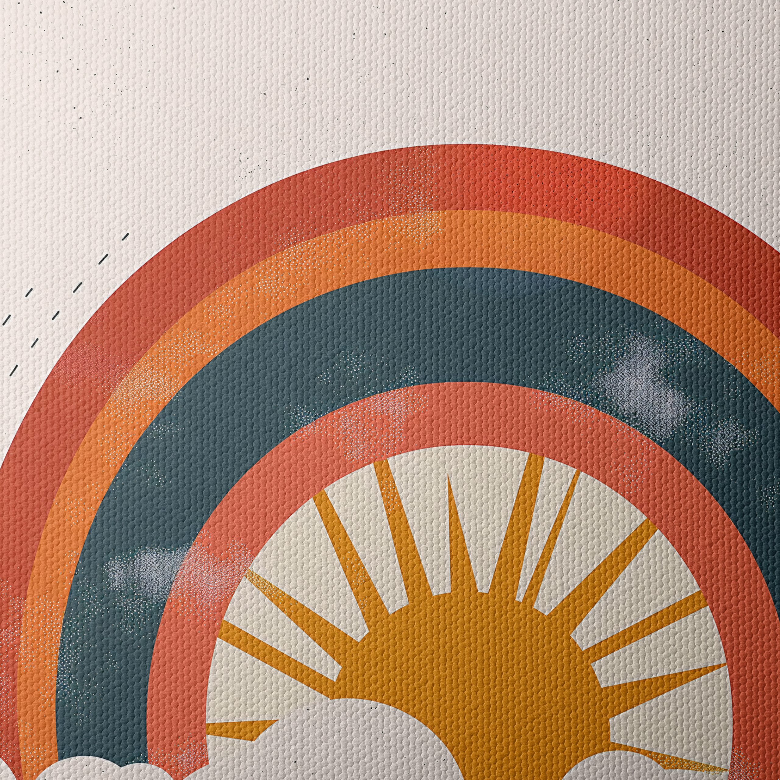 Colorful Rainbow and Clouds Art - Image 4