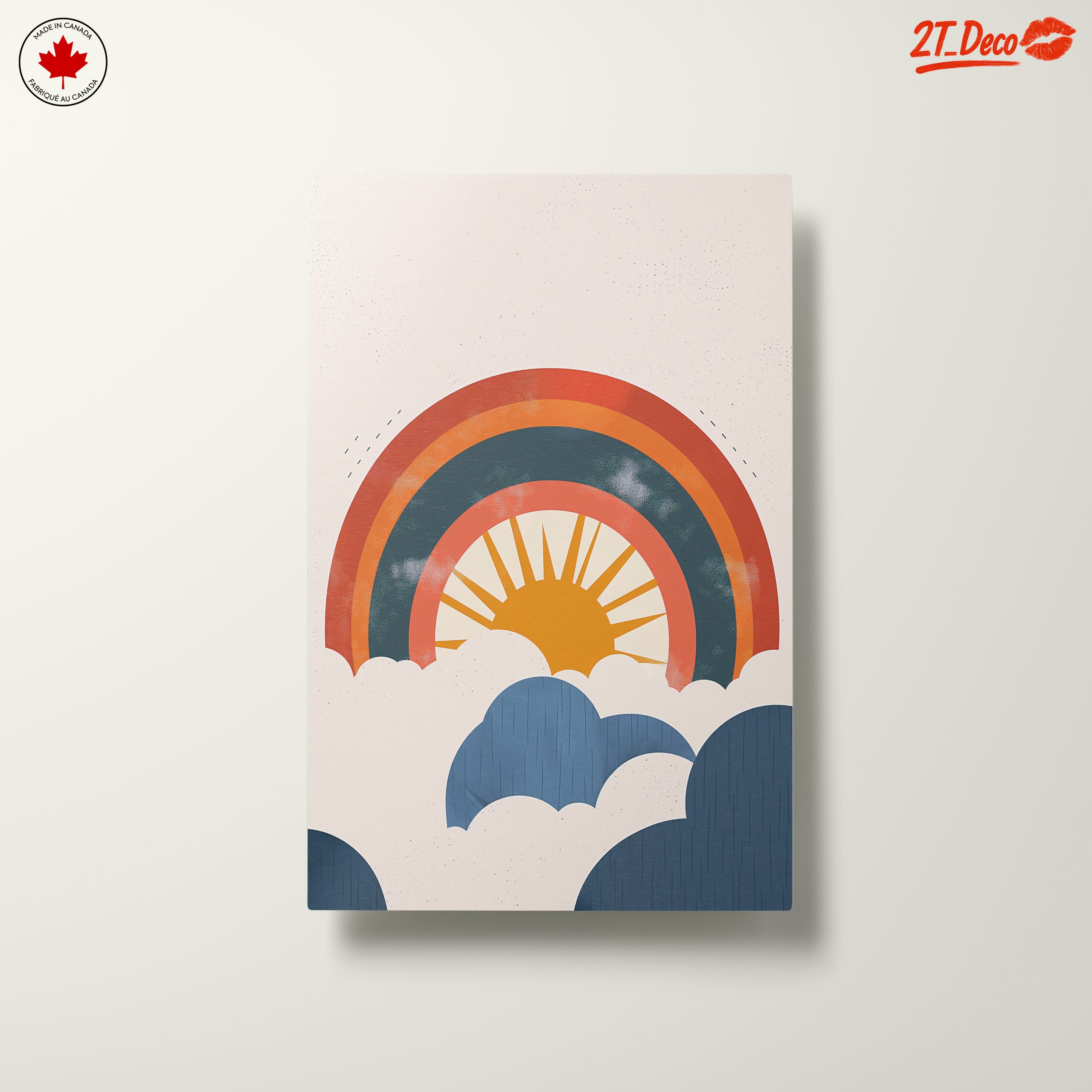 Colorful Rainbow and Clouds Art - Image 10