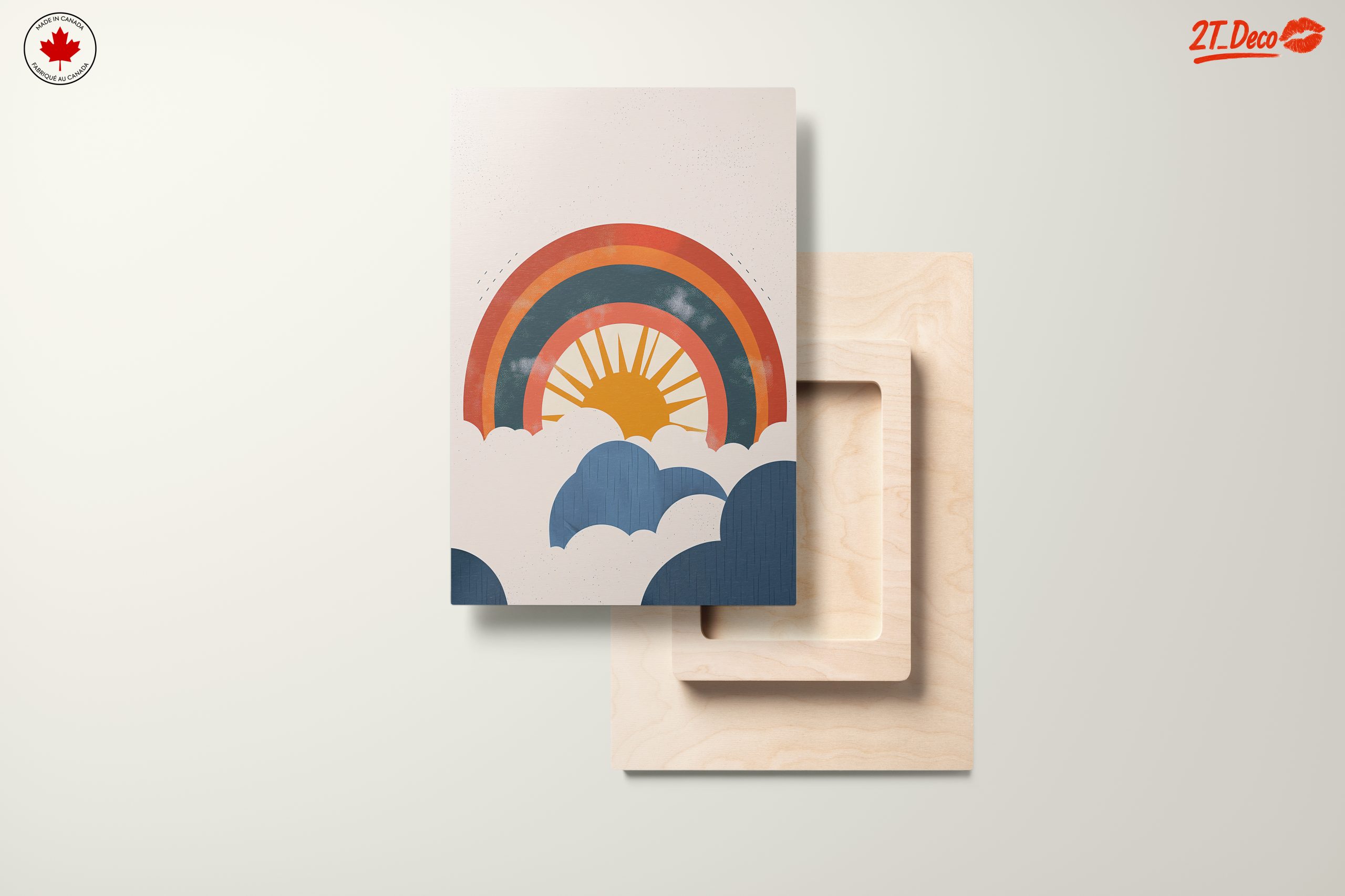 Colorful Rainbow and Clouds Art - Image 11