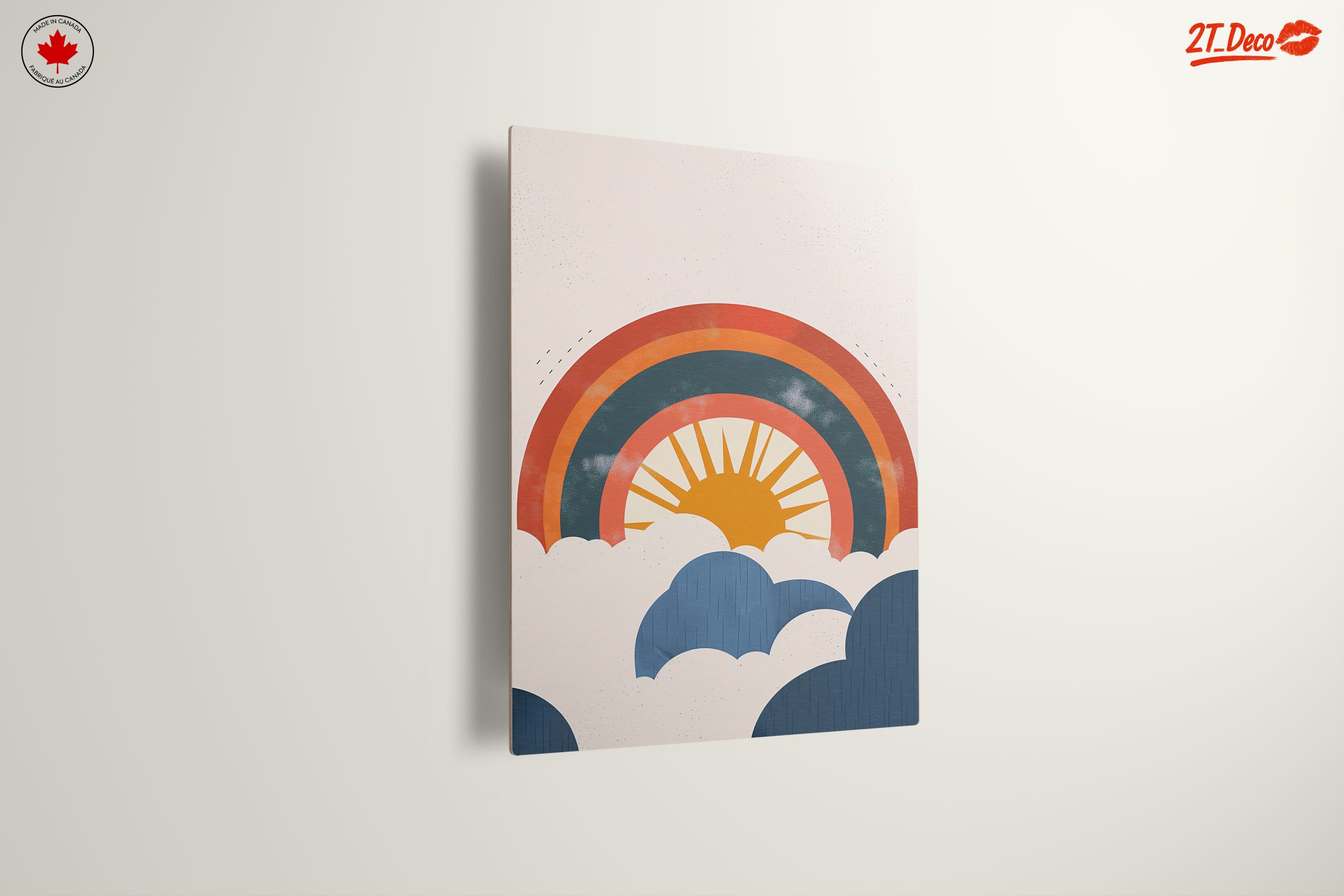 Colorful Rainbow and Clouds Art - Image 13