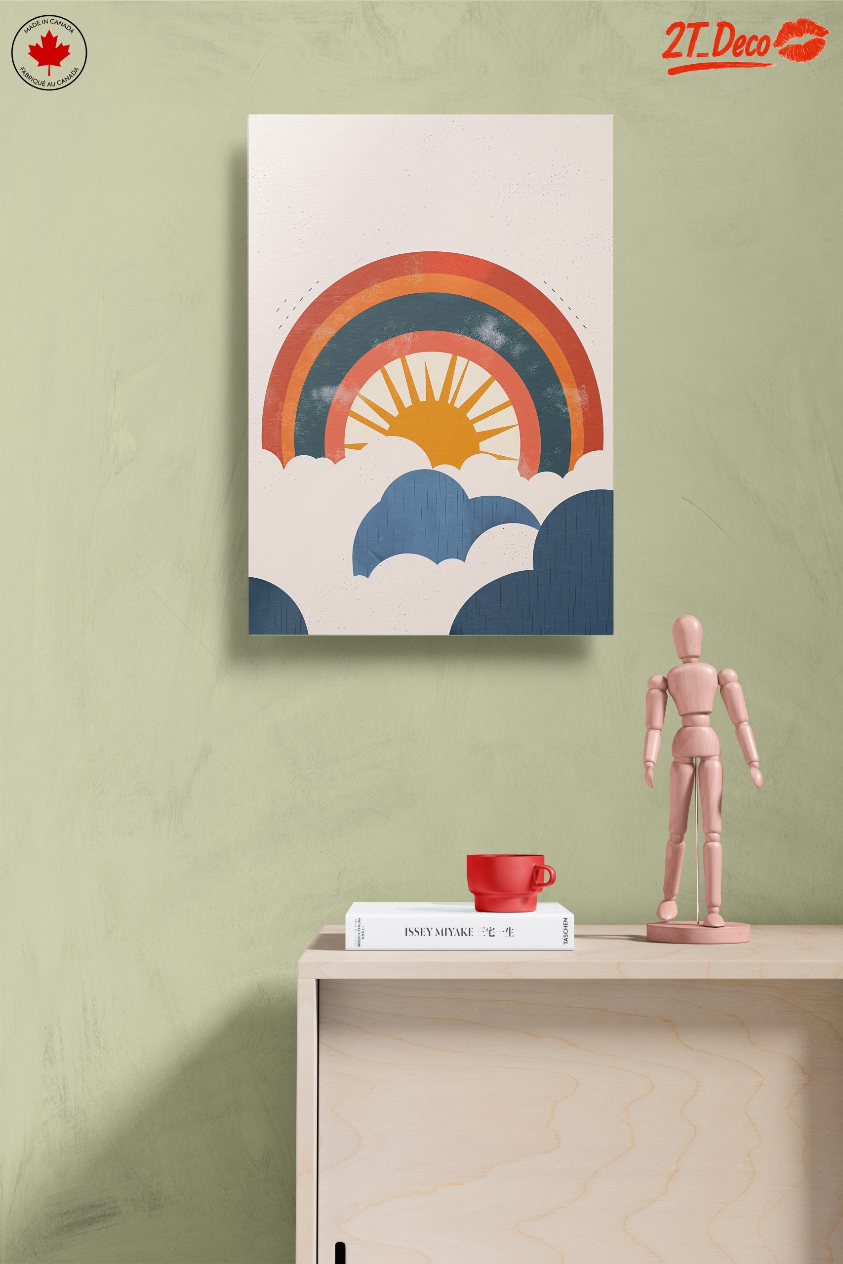 Colorful Rainbow and Clouds Art - Image 14
