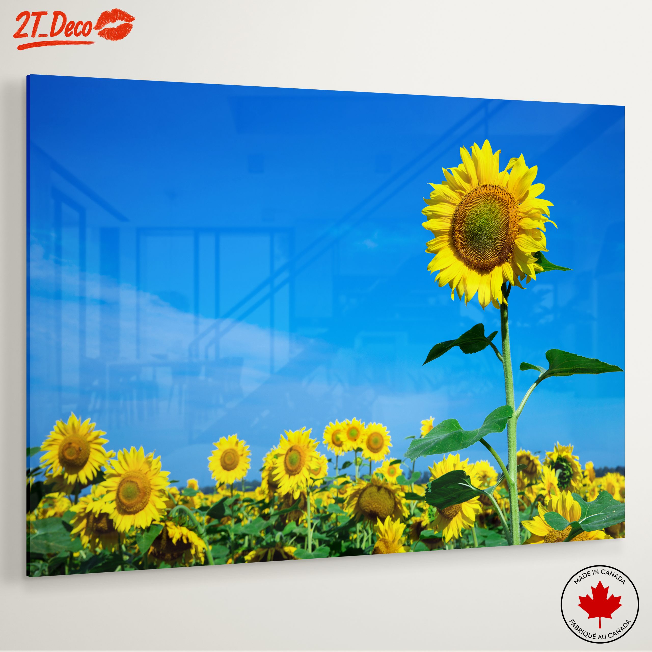 Vibrant Sunflower Field Under Clear Blue Sky - Image 6