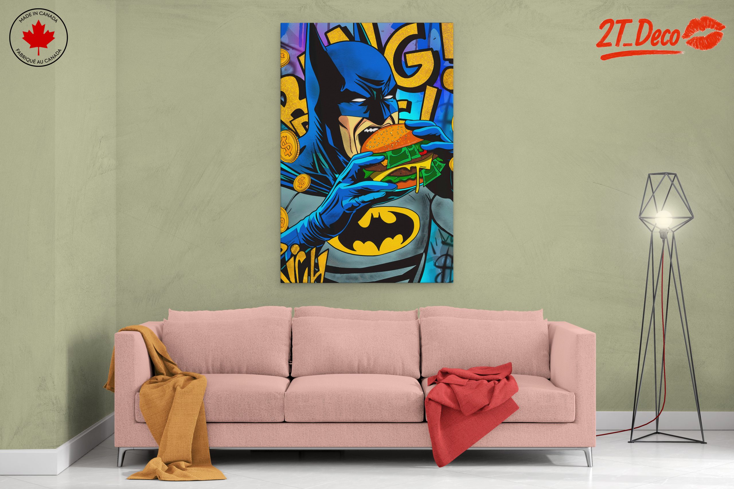Batman Eating Burger Comic Art - Image 2
