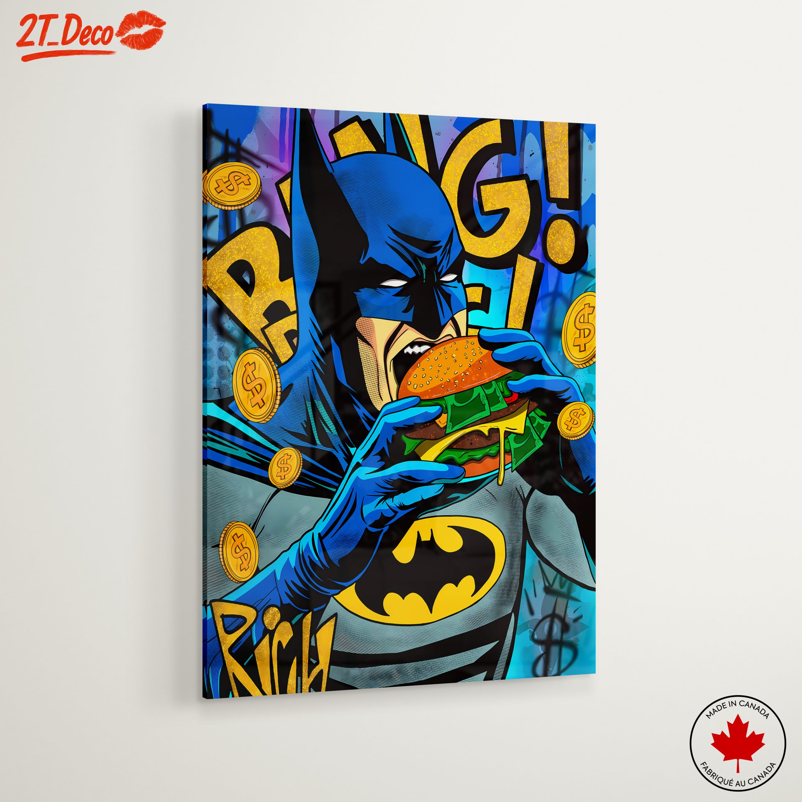 Batman Eating Burger Comic Art - Image 6