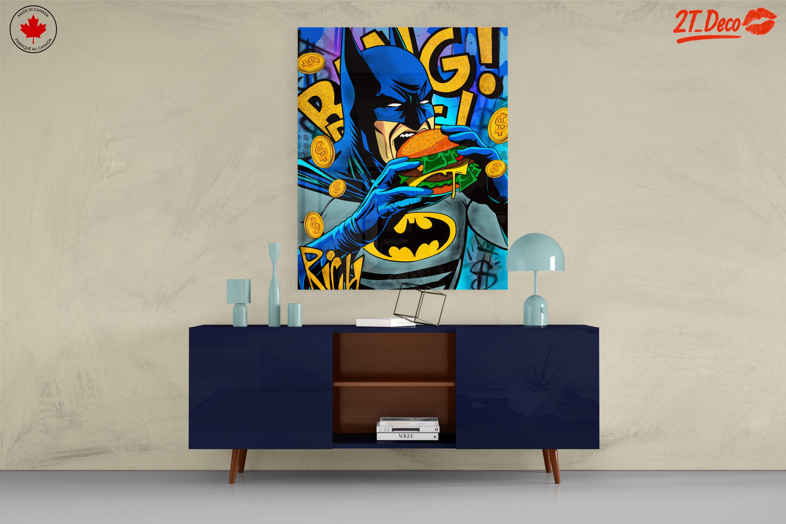 Batman Eating Burger Comic Art - Image 8