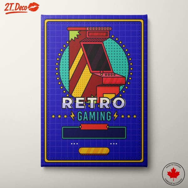 Vibrant Retro Video Game Art Design