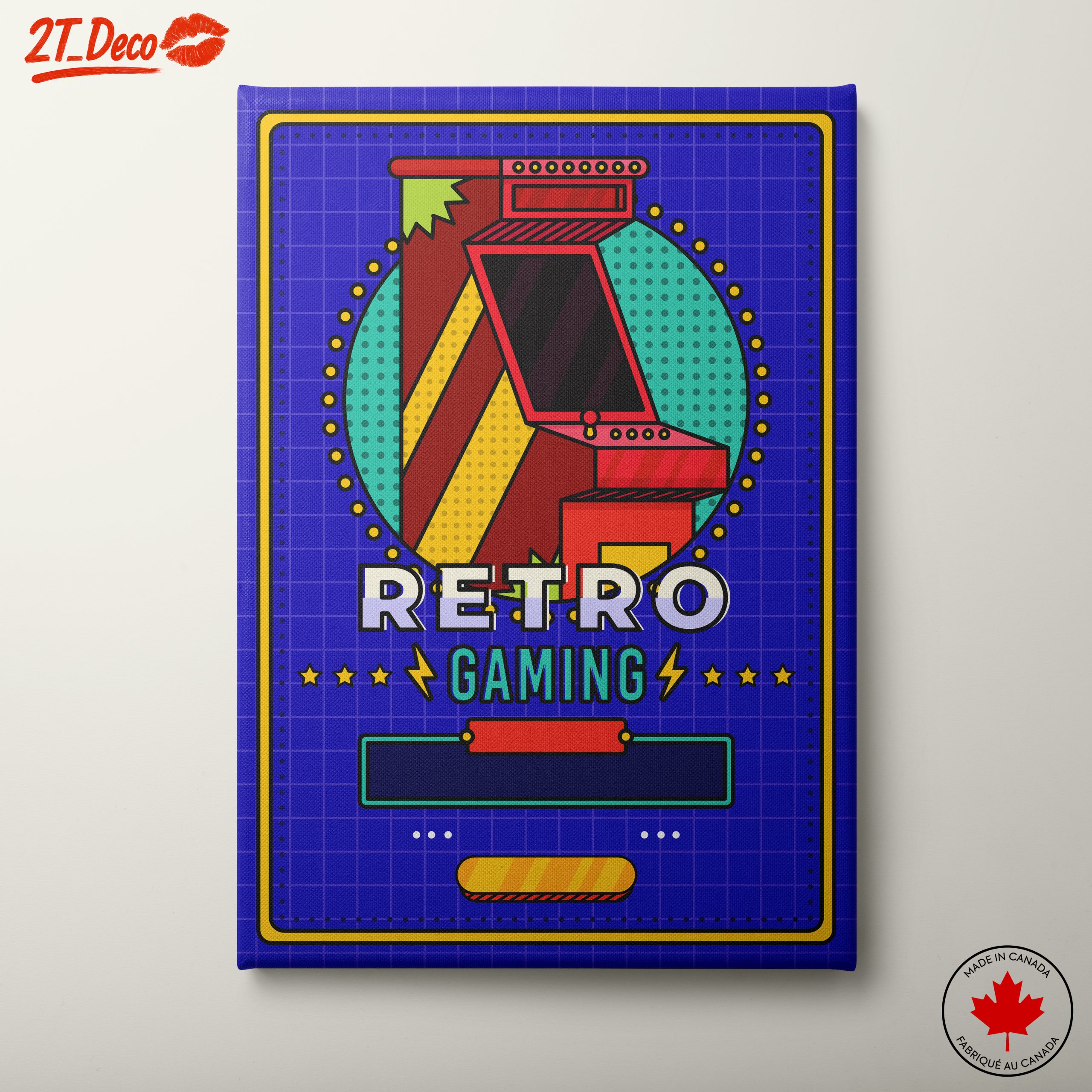 Vibrant Retro Video Game Art Design