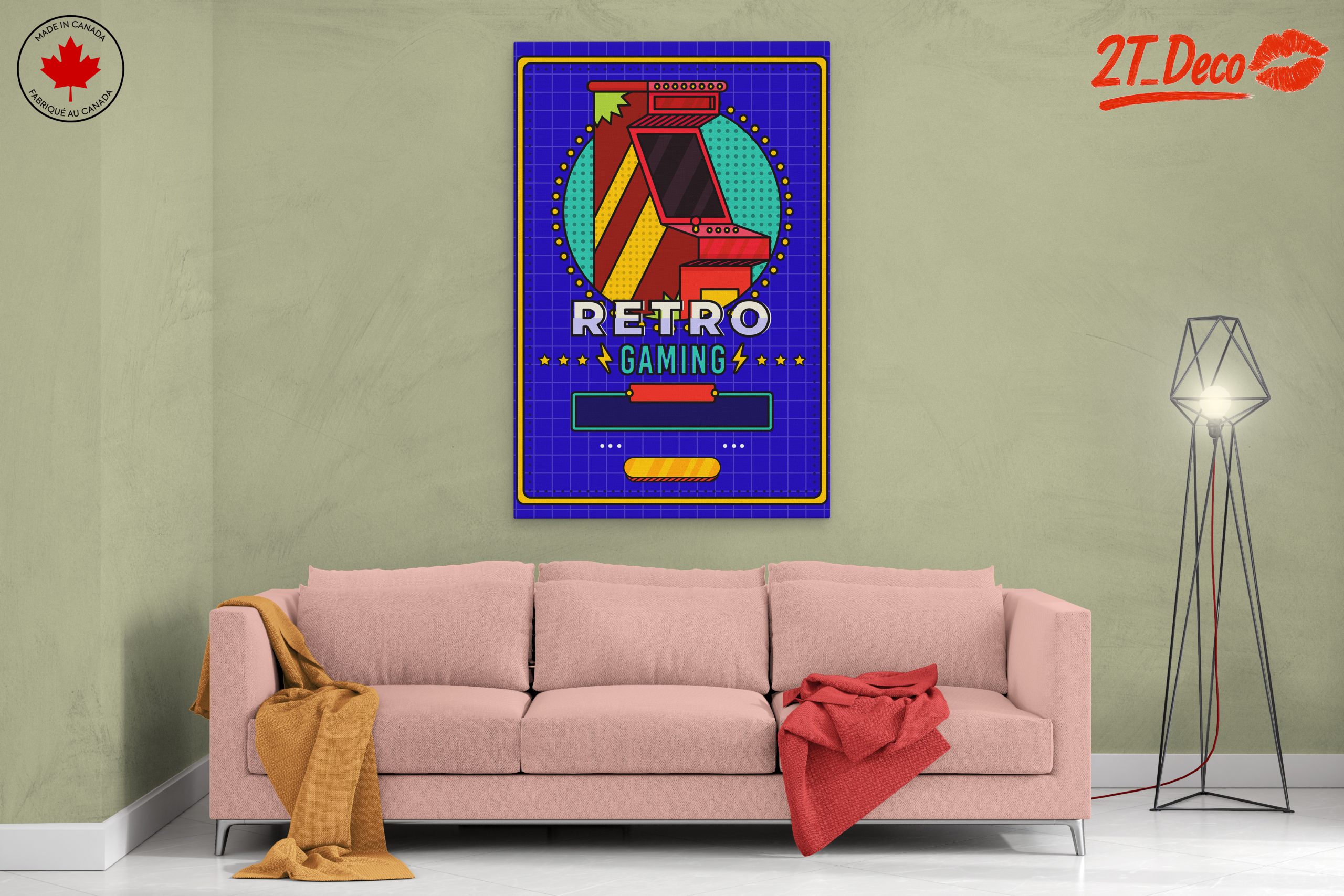 Vibrant Retro Video Game Art Design - Image 2