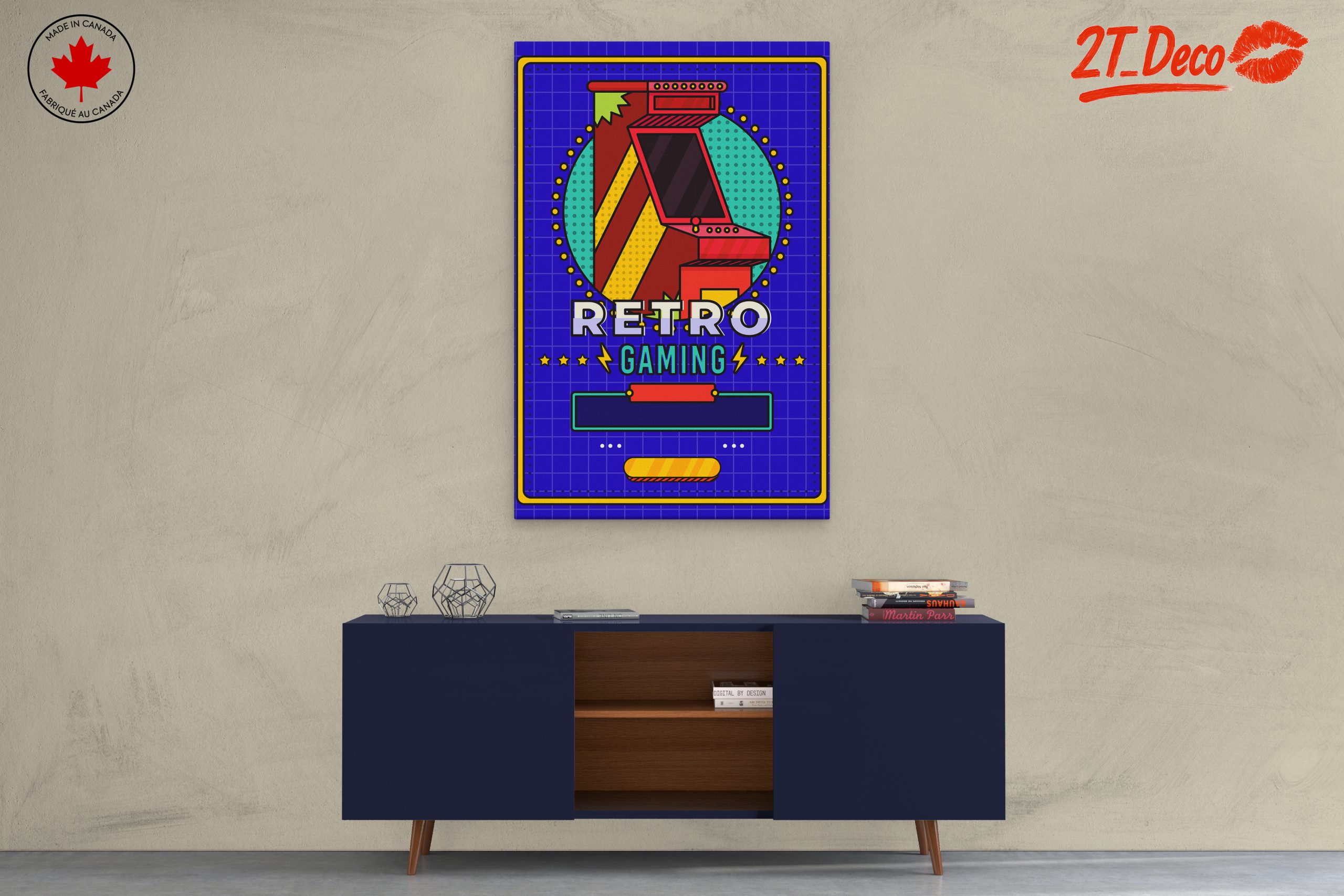 Vibrant Retro Video Game Art Design - Image 3