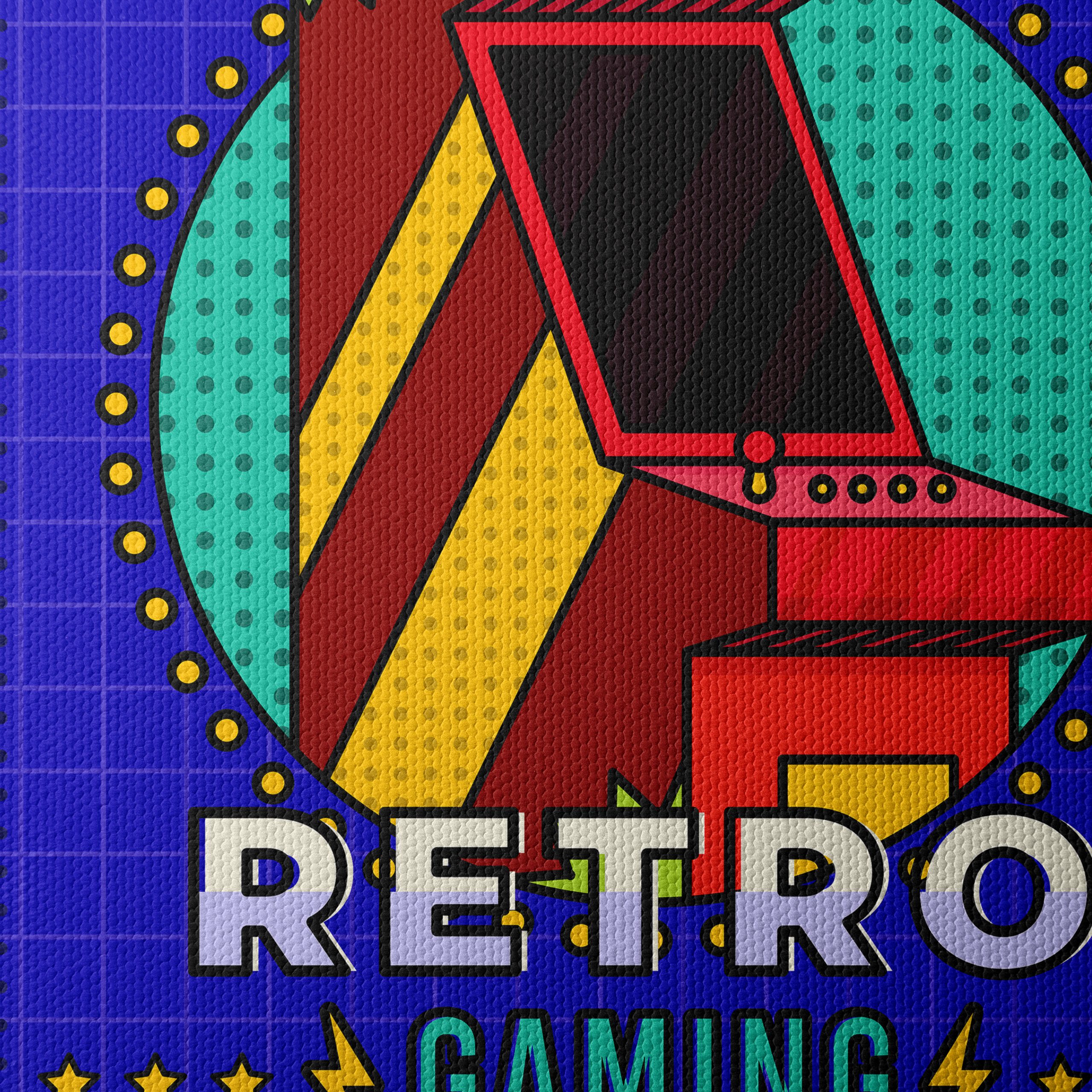 Vibrant Retro Video Game Art Design - Image 4