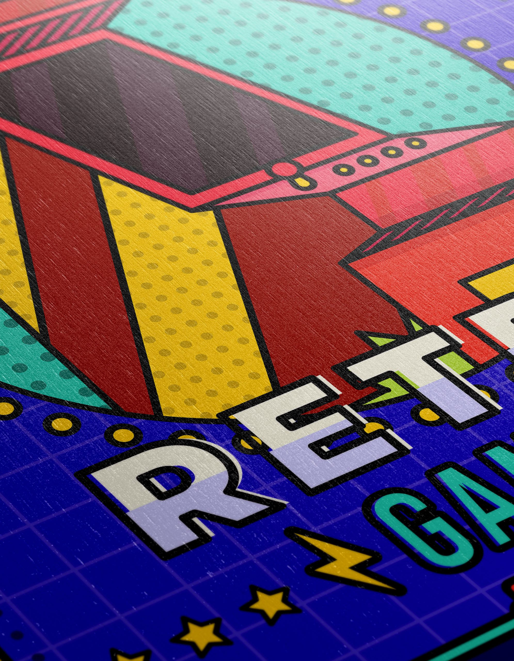 Vibrant Retro Video Game Art Design - Image 12