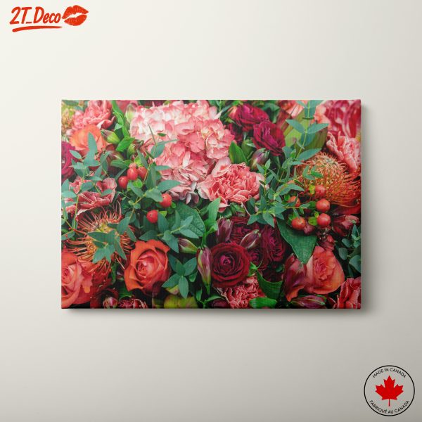 Vibrant Floral Arrangement with Roses and Eucalyptus
