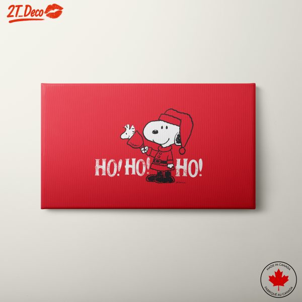 Snoopy Celebrating Christmas with Cheerful Ho Ho Ho