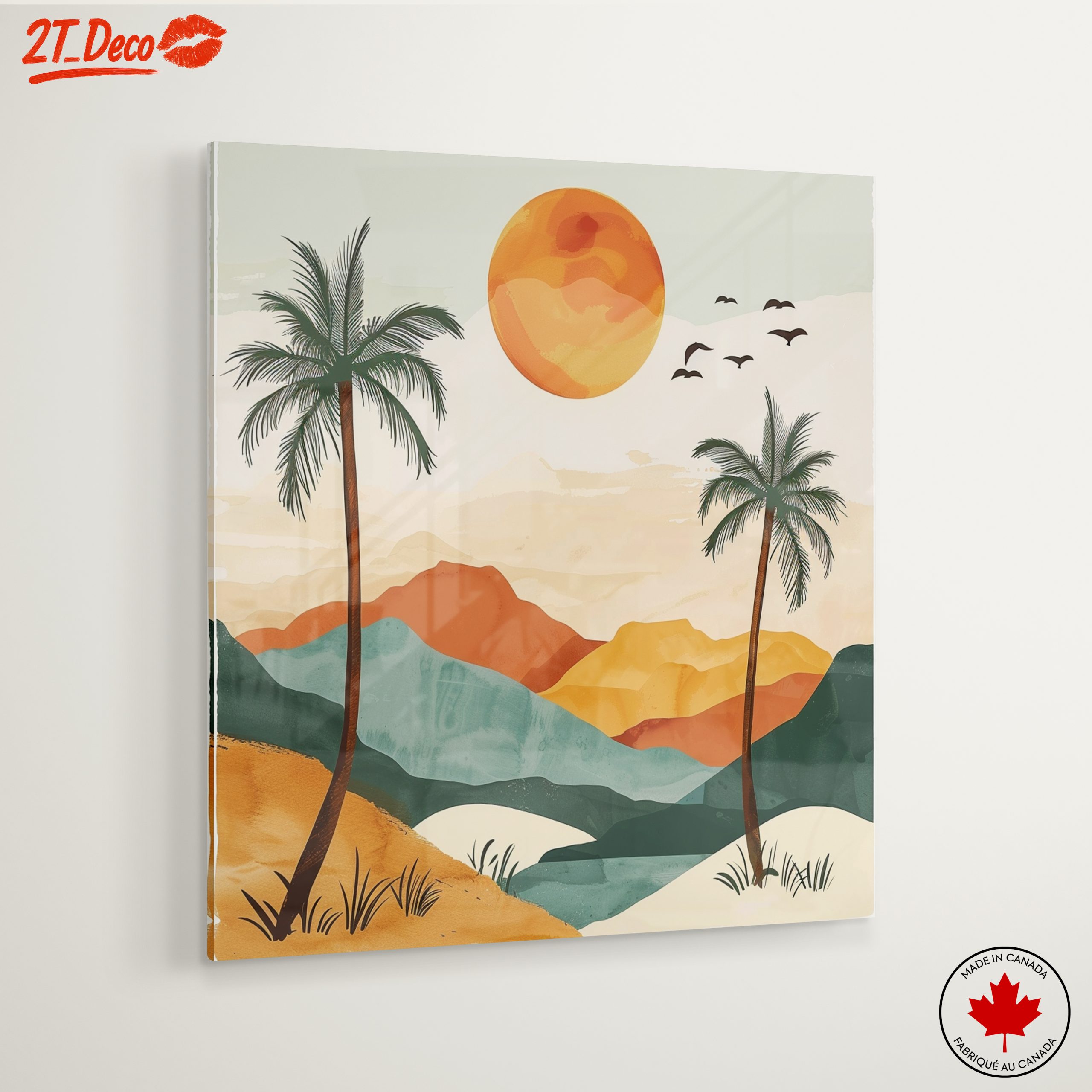 Stylized Abstract Landscape with Palm Trees 2 - Image 6