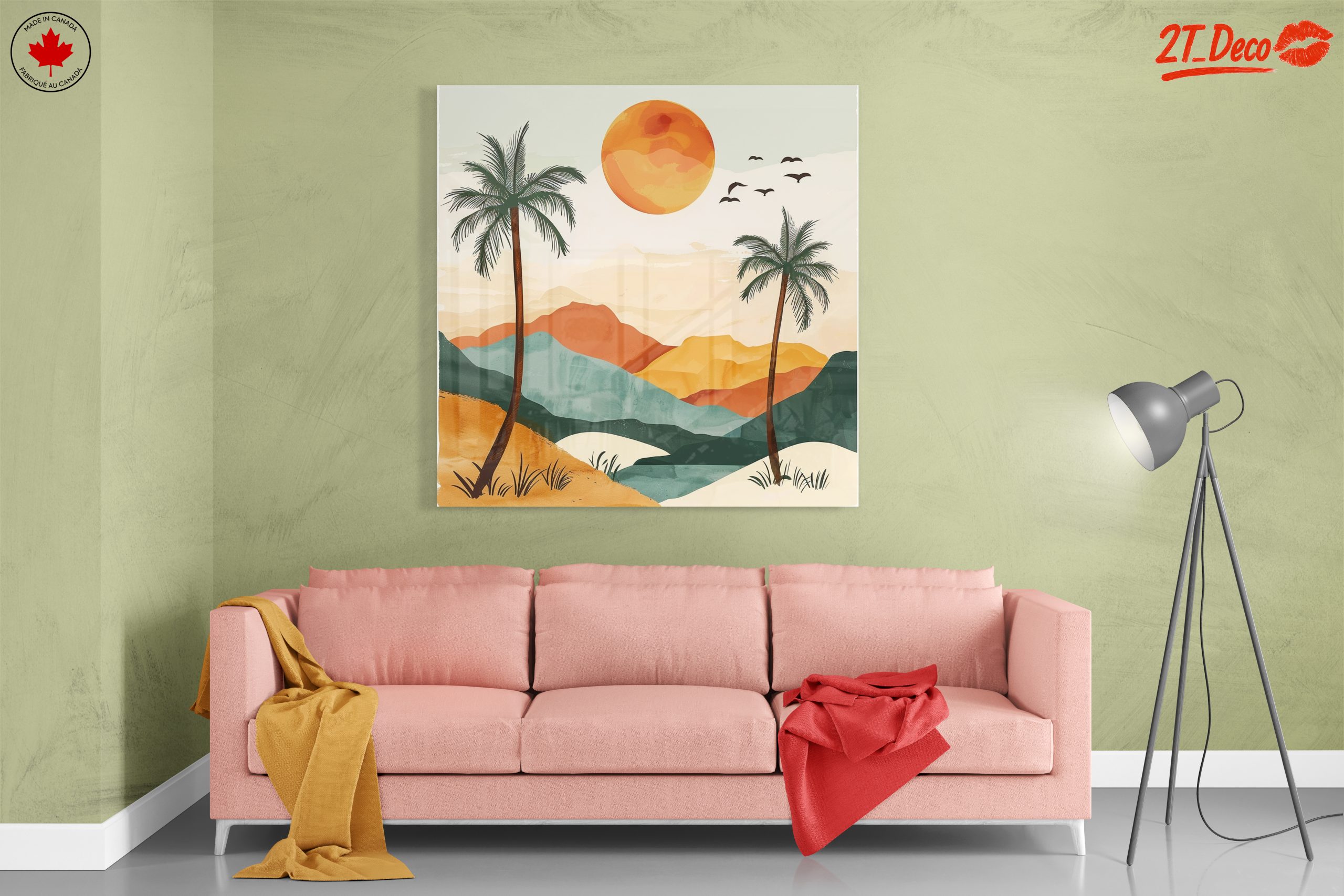 Stylized Abstract Landscape with Palm Trees 2 - Image 7