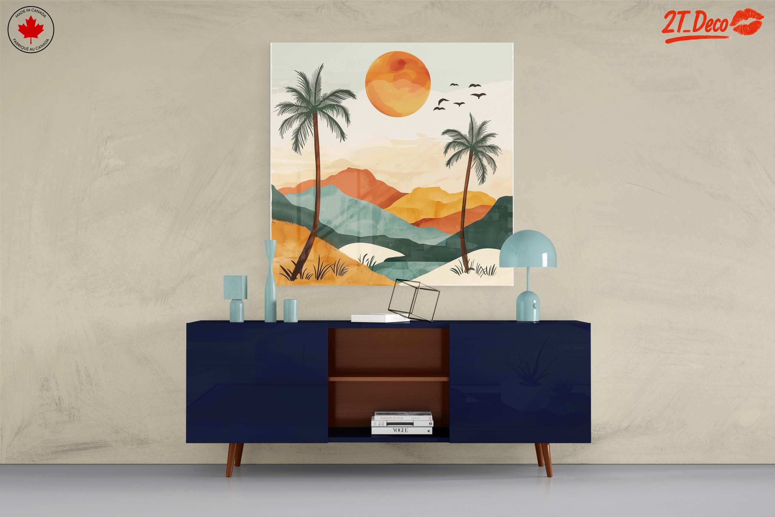 Stylized Abstract Landscape with Palm Trees 2 - Image 8