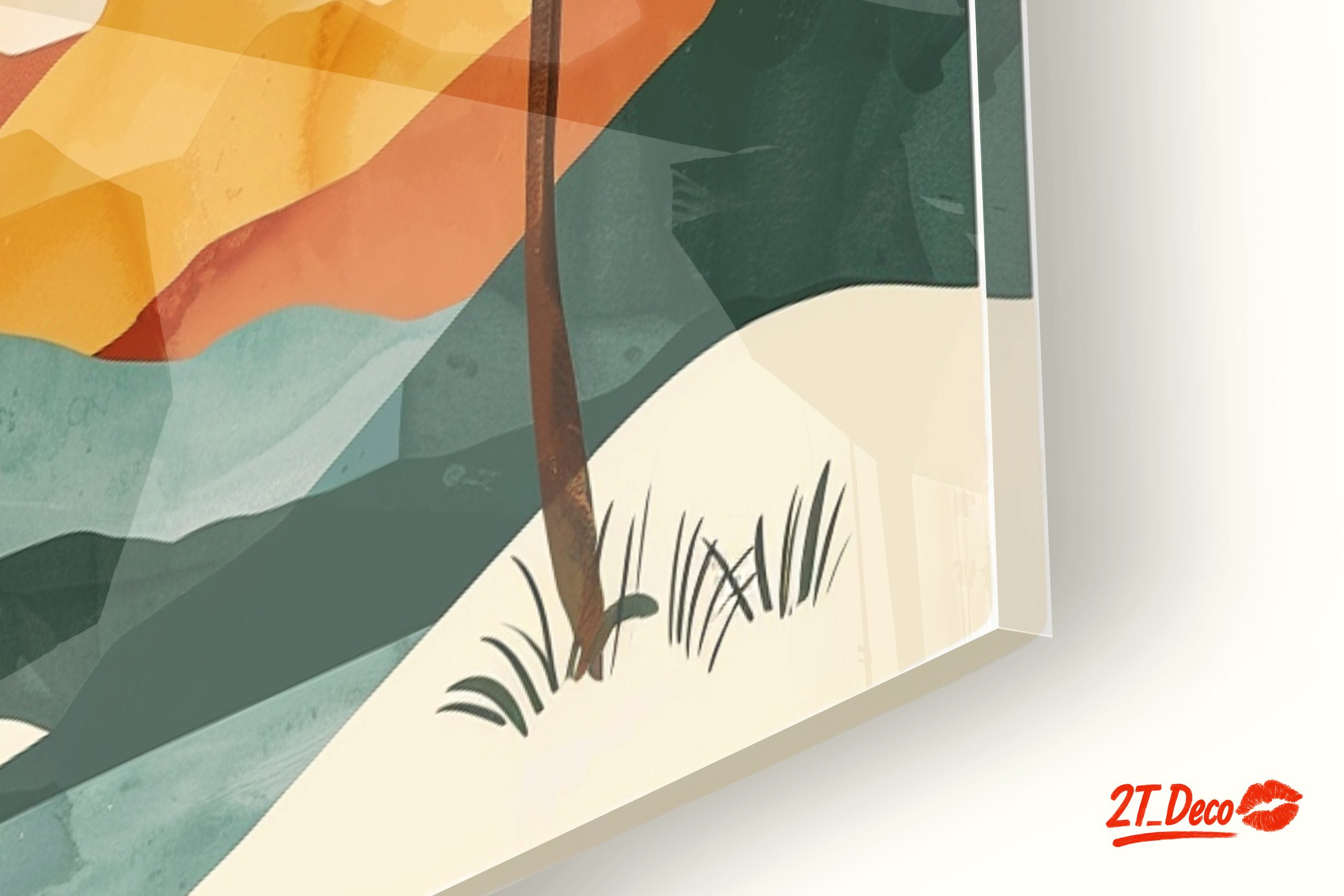 Stylized Abstract Landscape with Palm Trees 2 - Image 9