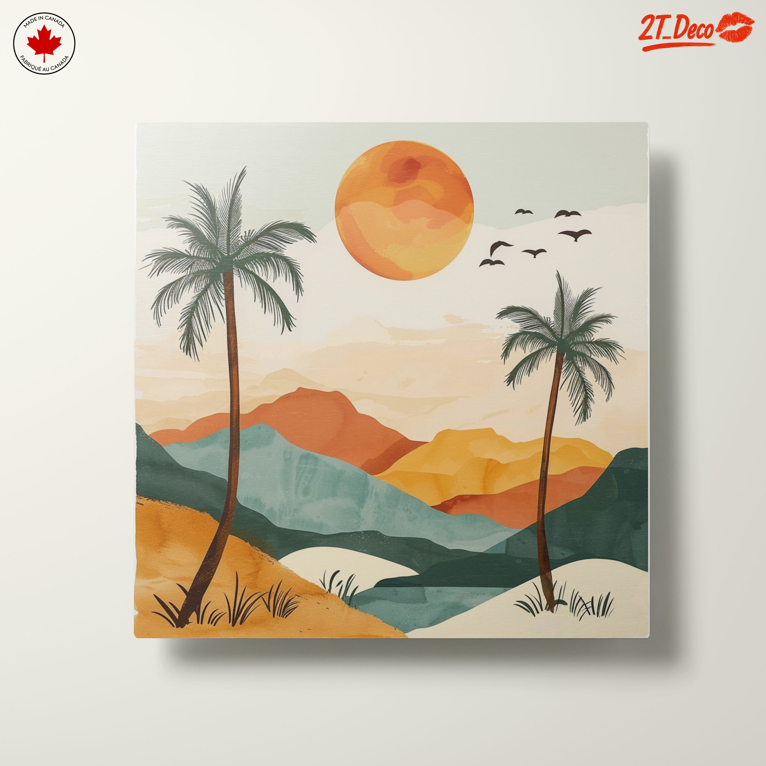 Stylized Abstract Landscape with Palm Trees 2 - Image 10