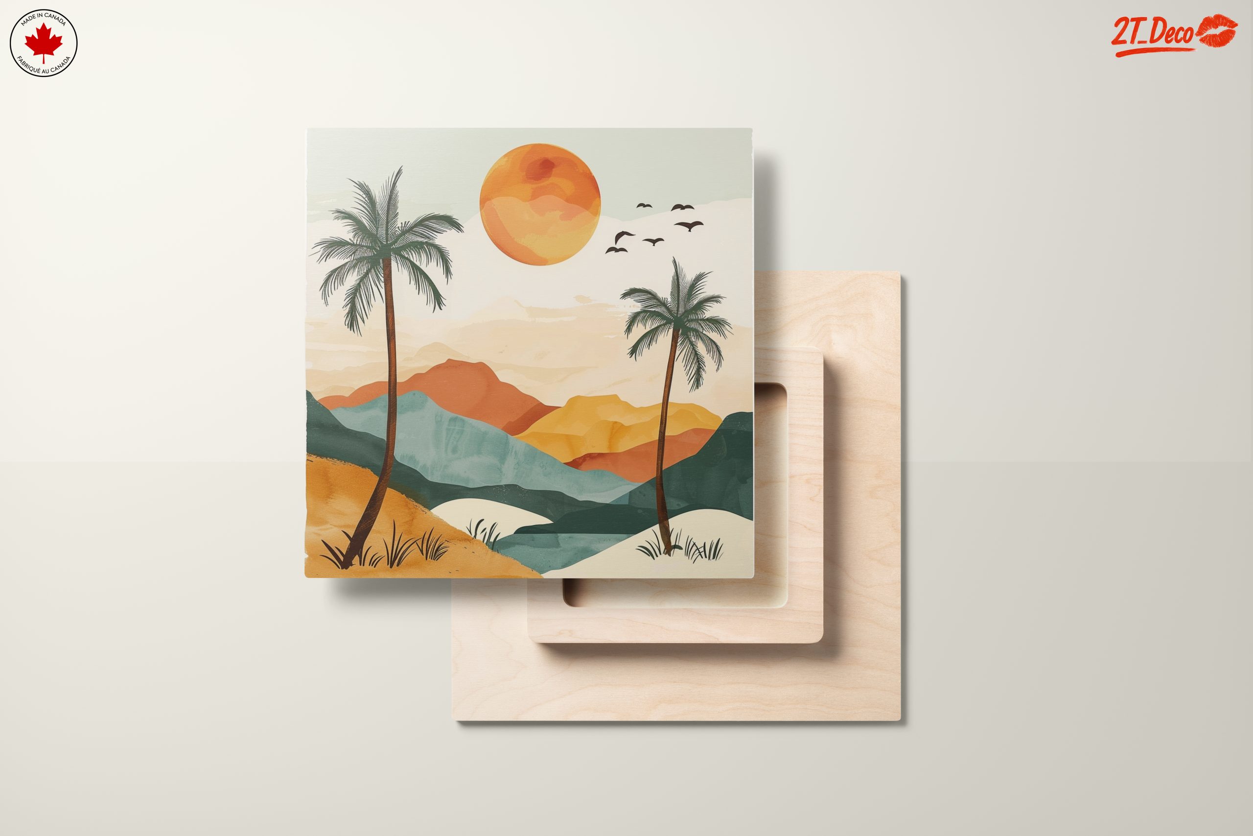 Stylized Abstract Landscape with Palm Trees 2 - Image 11