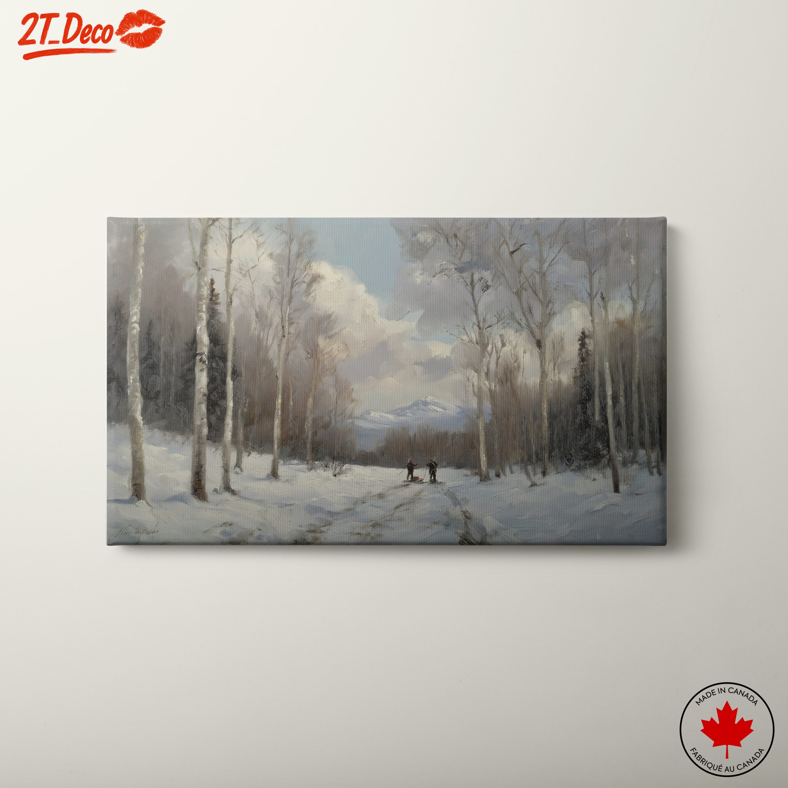 Winter Landscape with Birch Trees