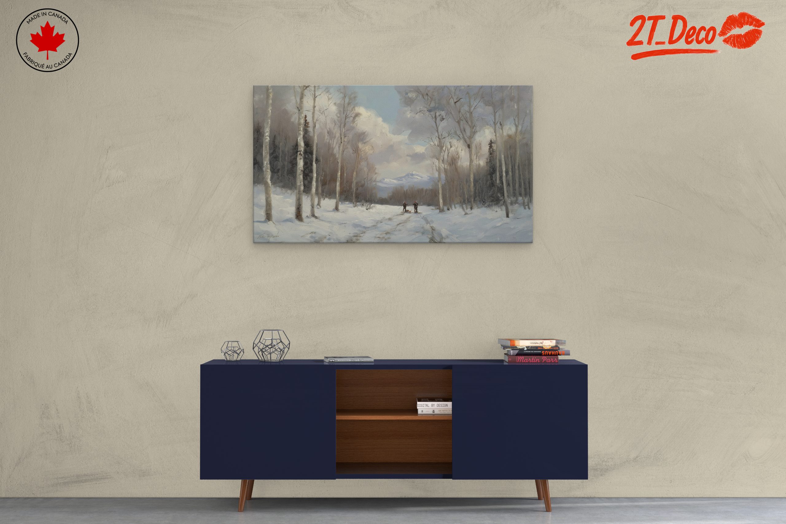 Winter Landscape with Birch Trees - Image 3