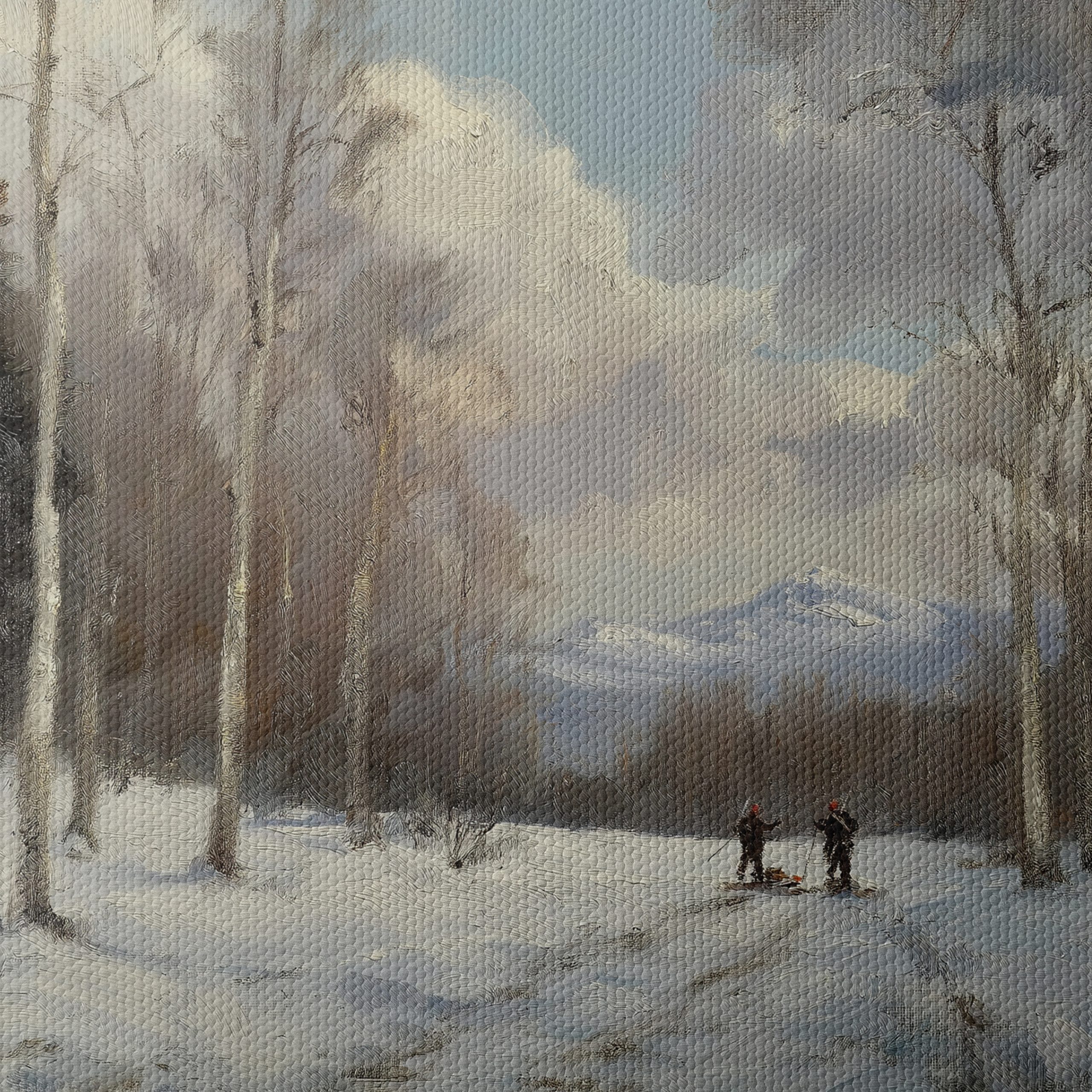 Winter Landscape with Birch Trees - Image 4