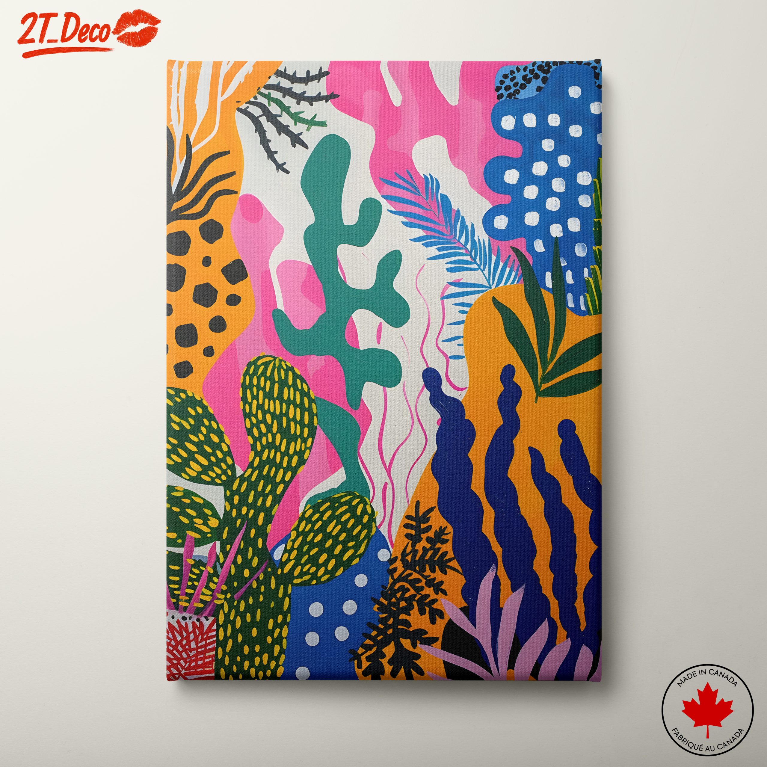 Vibrant Abstract Floral Artwork