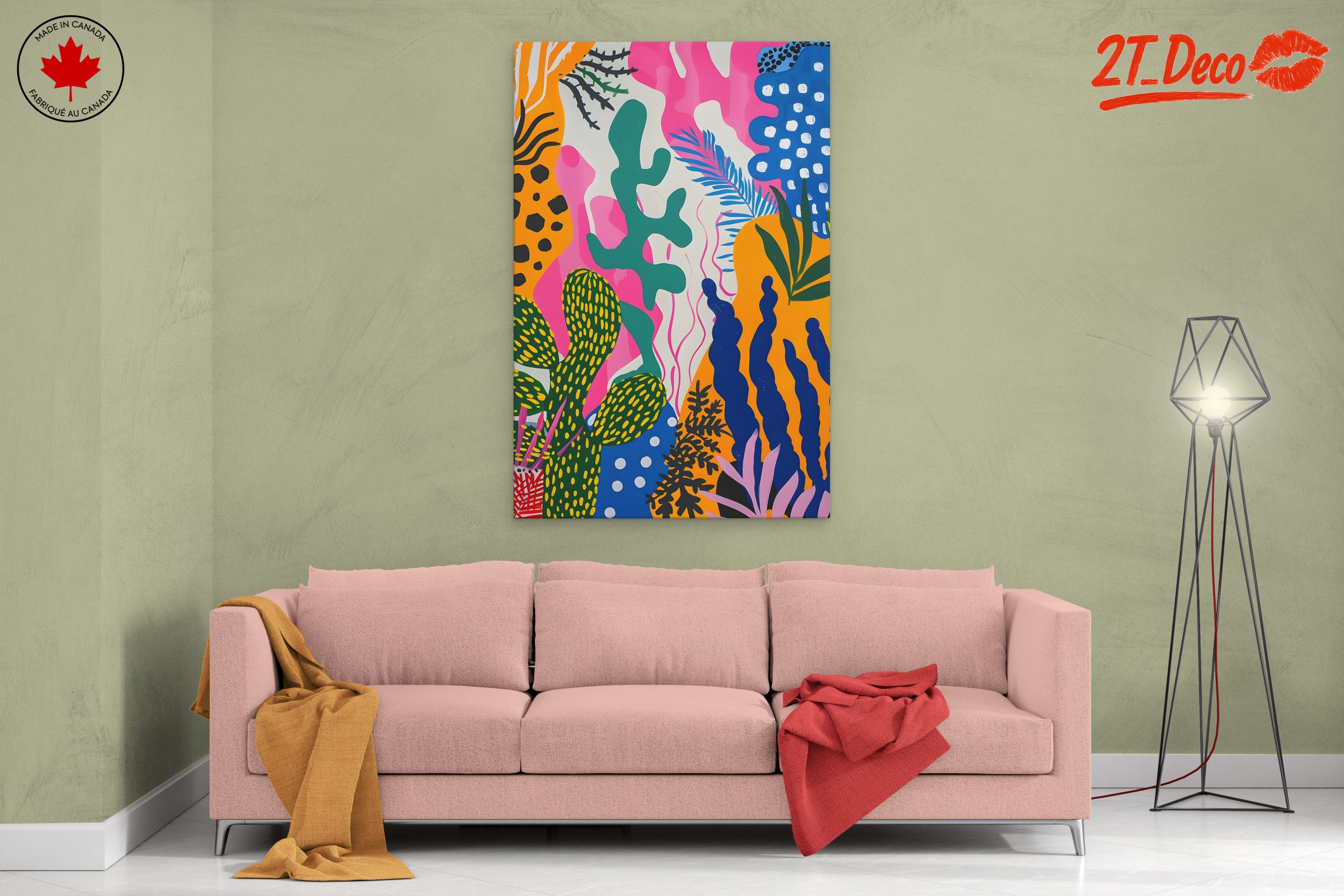 Vibrant Abstract Floral Artwork - Image 2
