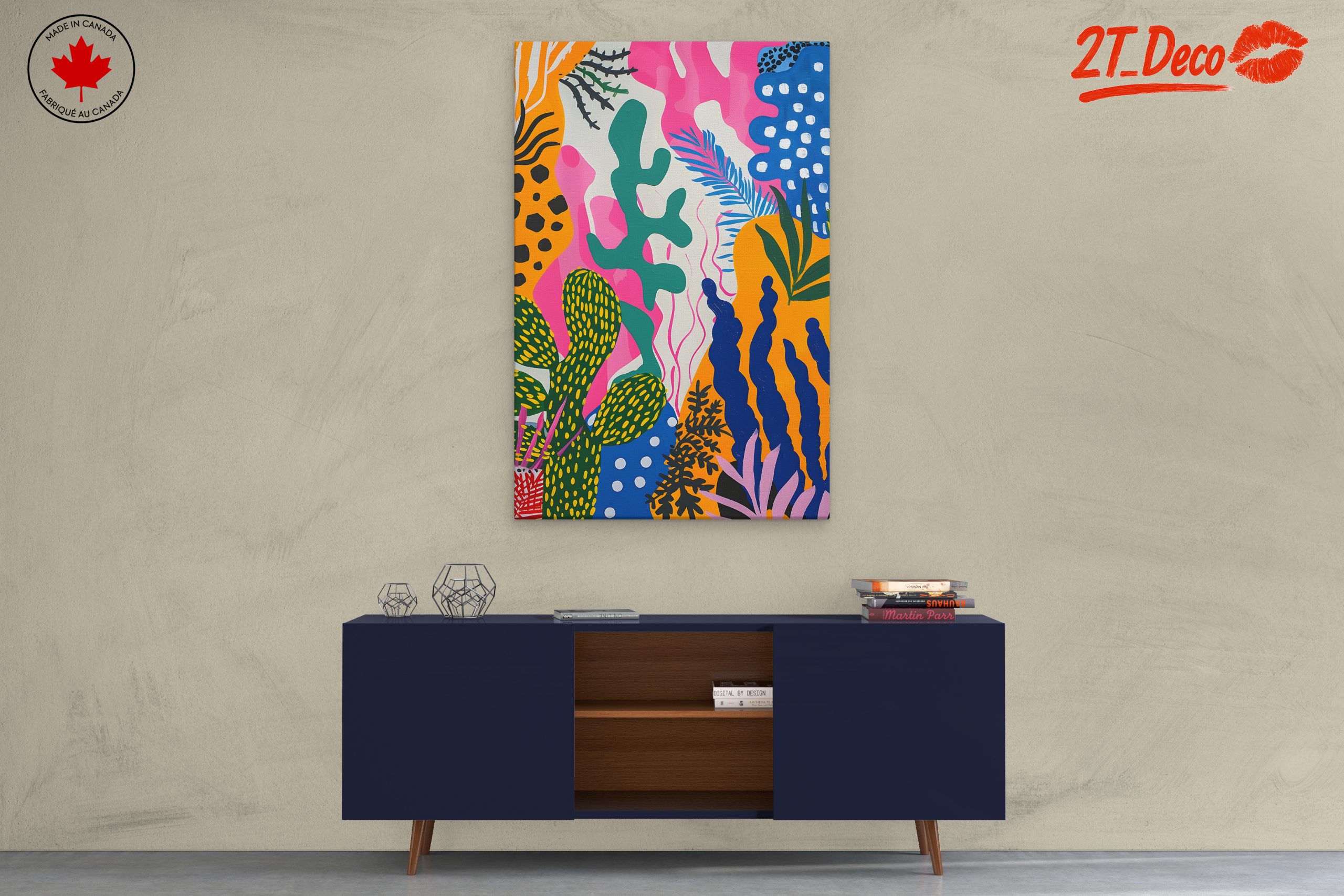 Vibrant Abstract Floral Artwork - Image 3