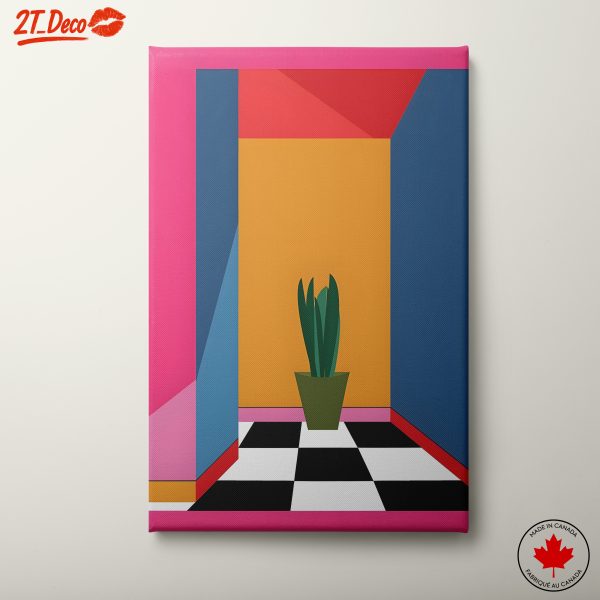 Vibrant Modern Geometric Interior Design Art