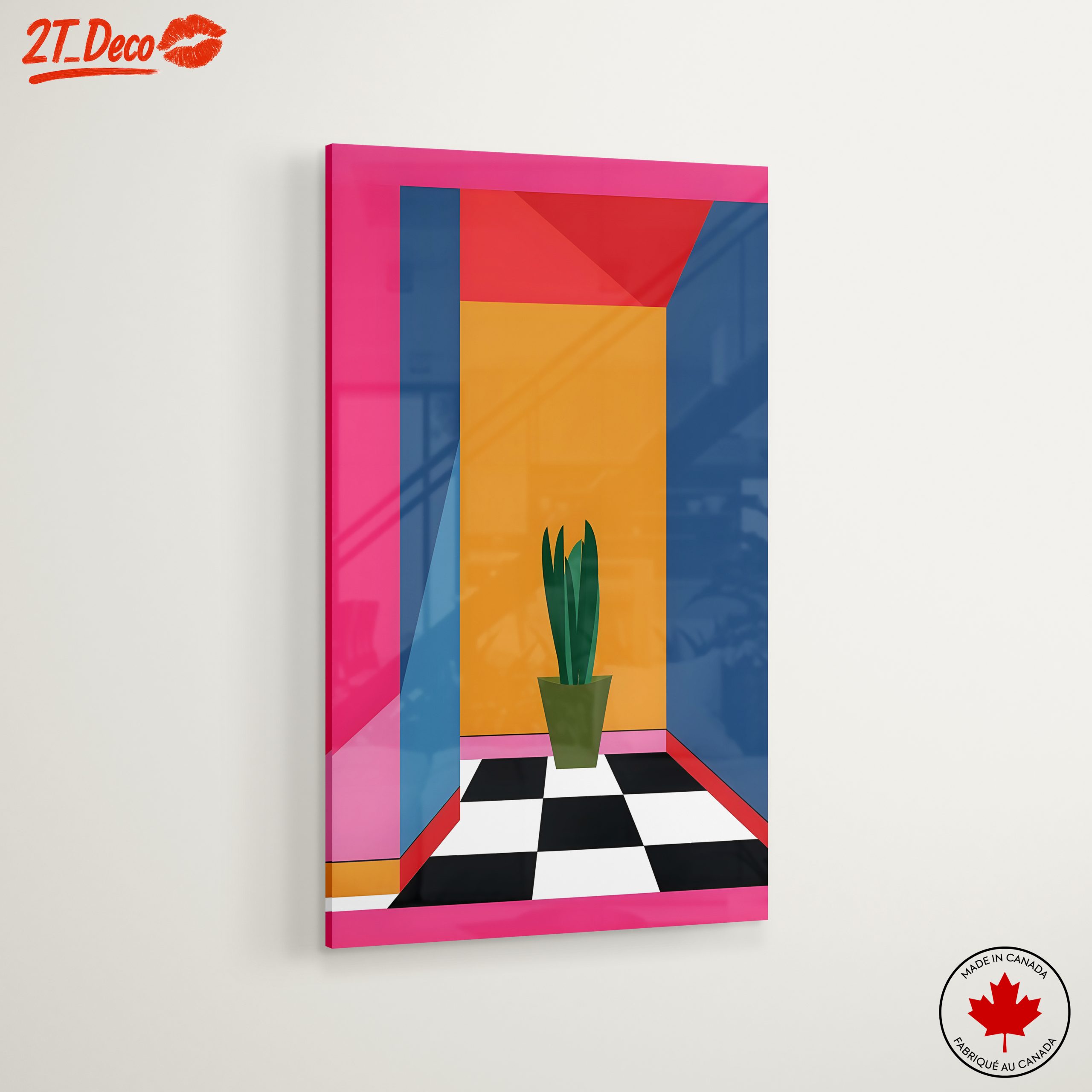 Vibrant Modern Geometric Interior Design Art - Image 6