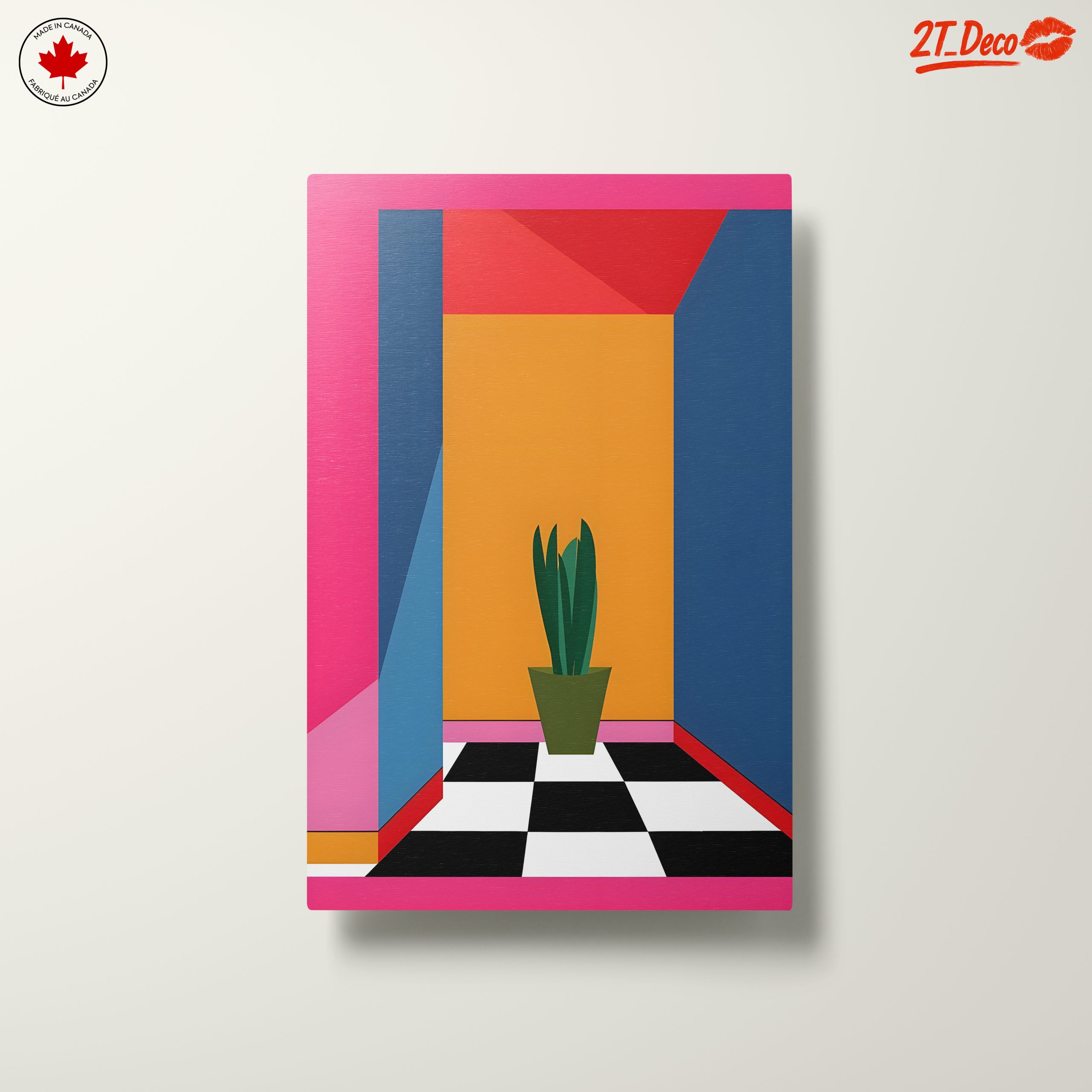 Vibrant Modern Geometric Interior Design Art - Image 10