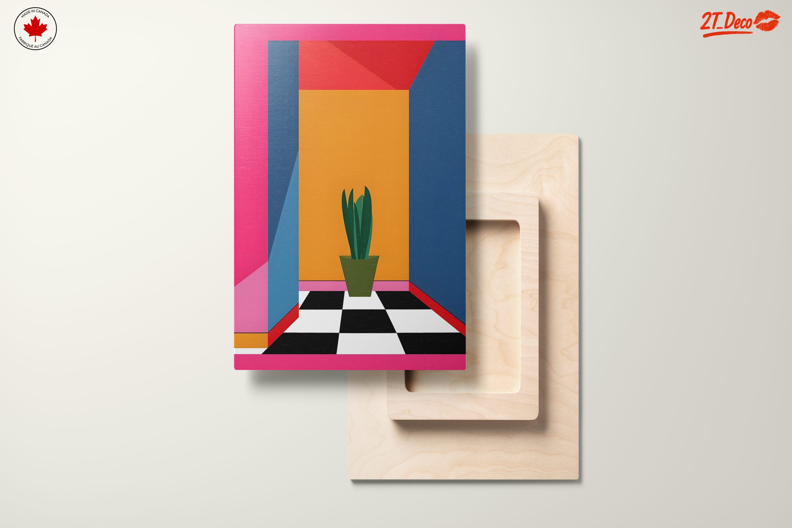 Vibrant Modern Geometric Interior Design Art - Image 11